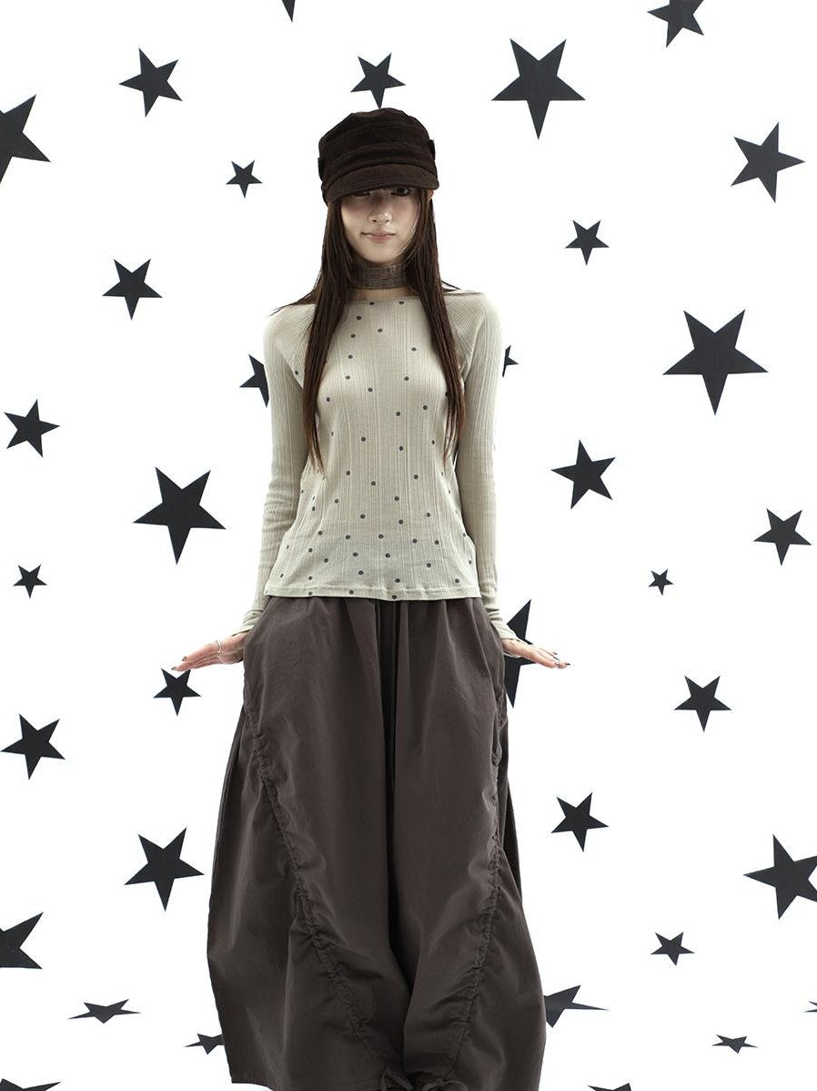 ang project Textured Polka Dot Vertical Stripe Slim Women&