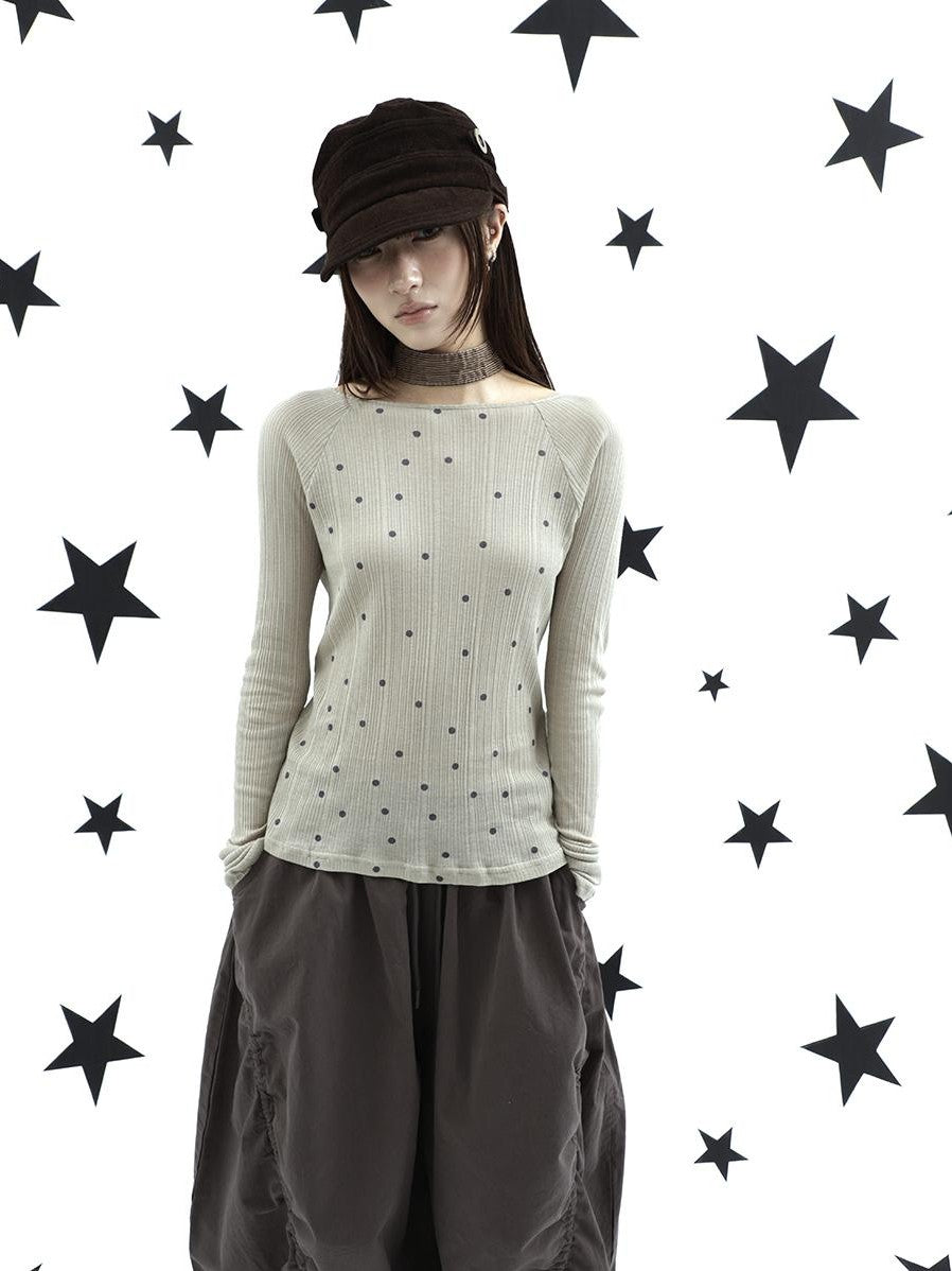 ang project Textured Polka Dot Vertical Stripe Slim Women&