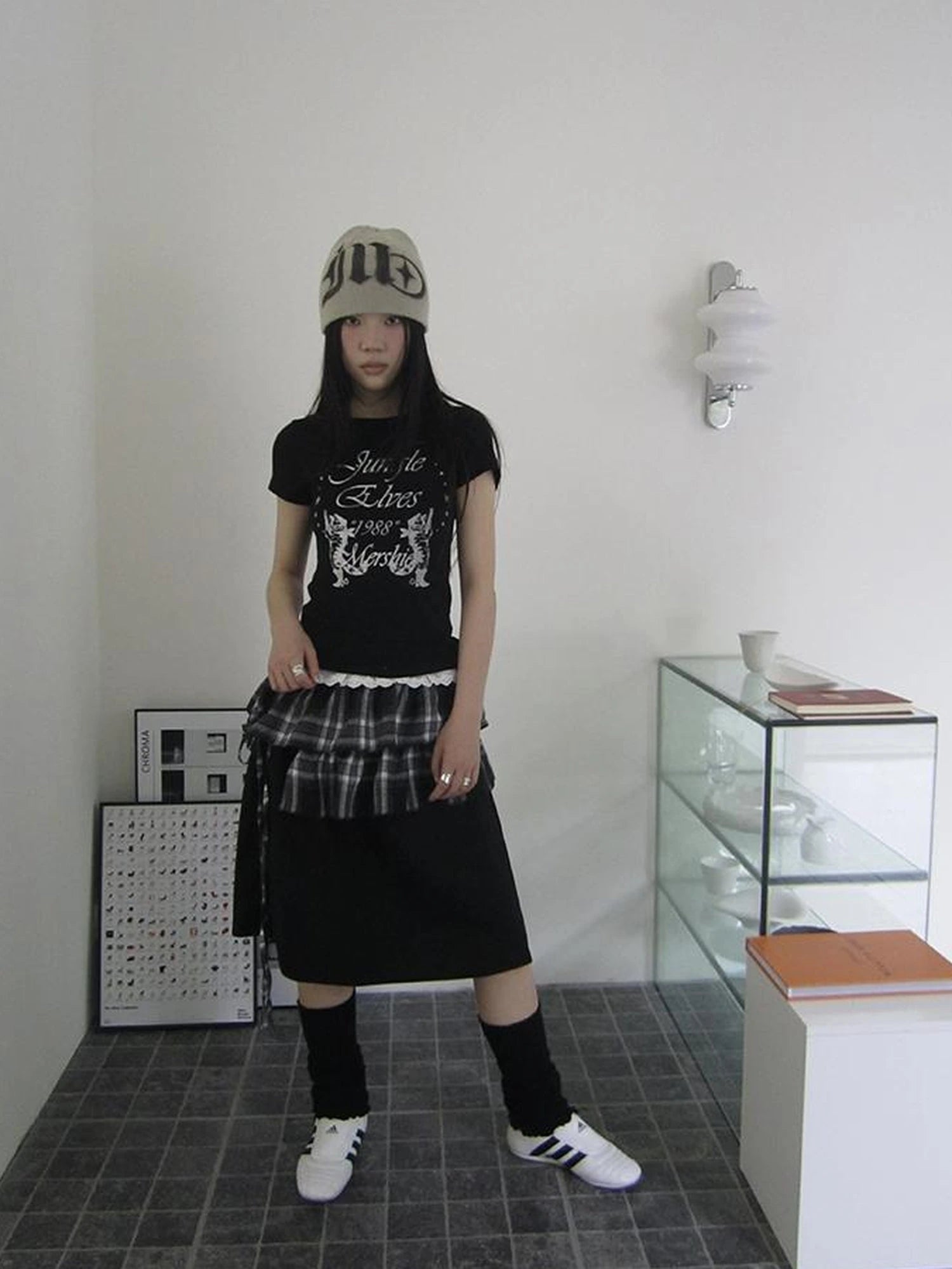 Torn Edge Double Layer Overlap Slip Skirt