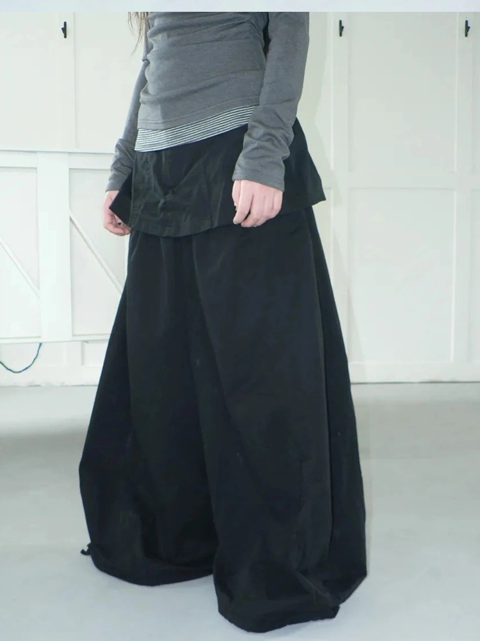 ang project Two Tier Layered Wide Leg Pants Pants