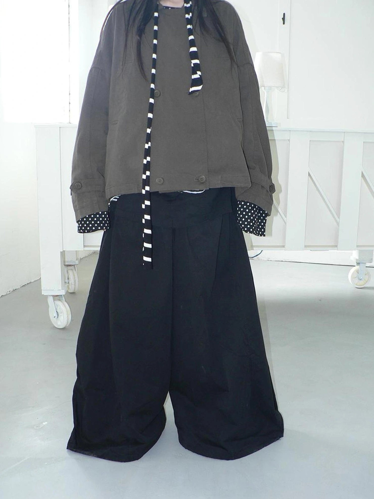 ang project Two Tier Layered Wide Leg Pants Pants