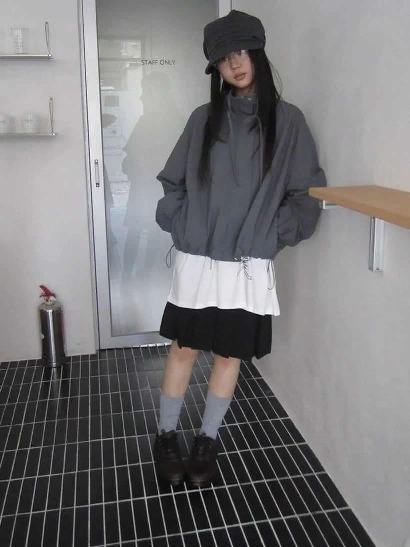 ang project Utility Zipper Jacket With Adjustable Hood Jacket