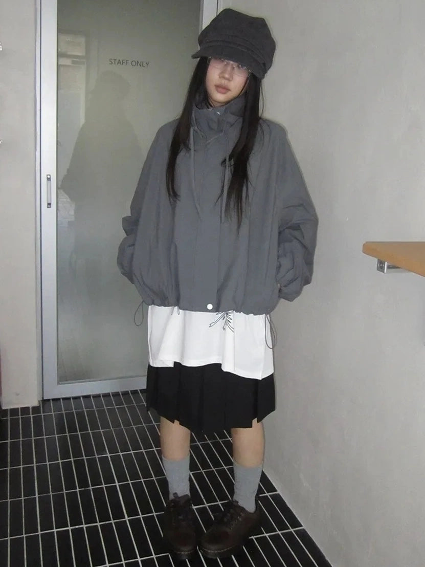 ang project Utility Zipper Jacket With Adjustable Hood Jacket