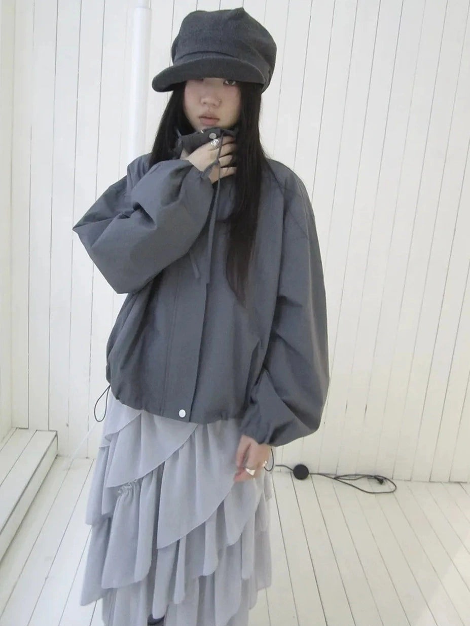 ang project Utility Zipper Jacket With Adjustable Hood Jacket