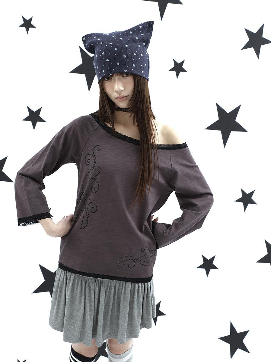 ang project Vine Print Lace Splice Convertible Women&