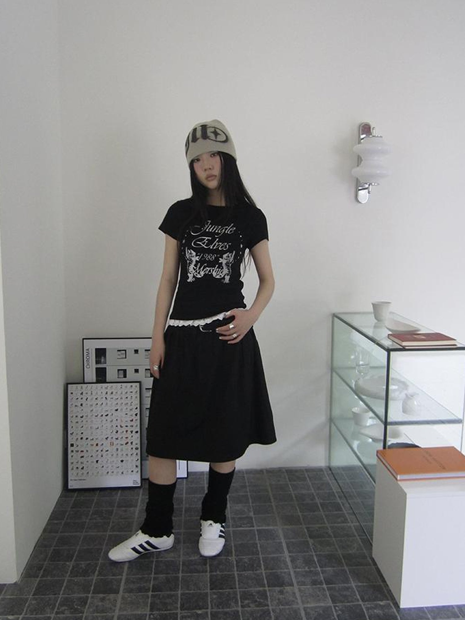 ang project Vintage A Line Skirt With Belt For Hip Coverage