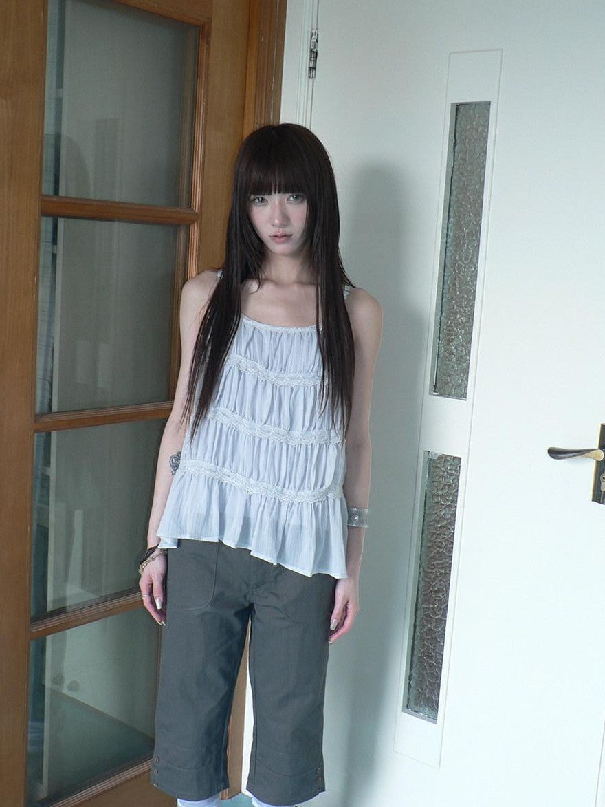 ang project Vintage Ballet Pleated Lace Panel Women&