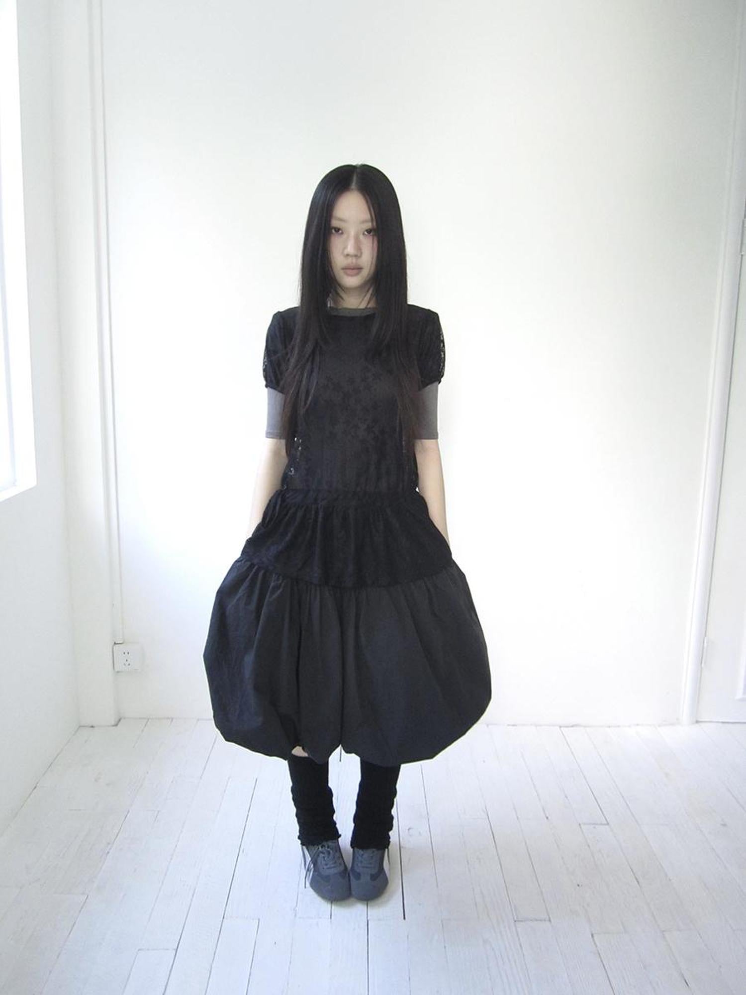 Vintage Bow Waist Puff Skirt