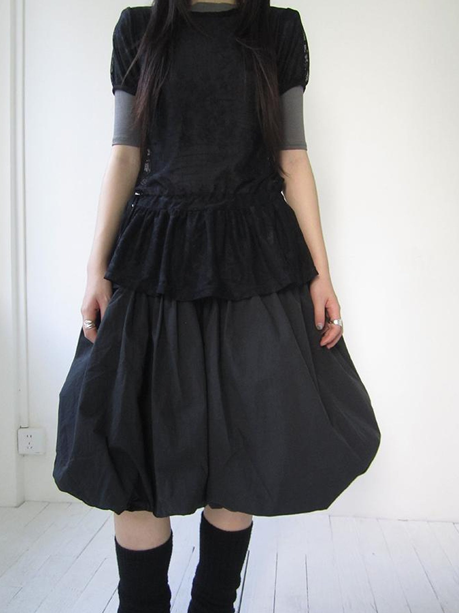 Vintage Bow Waist Puff Skirt