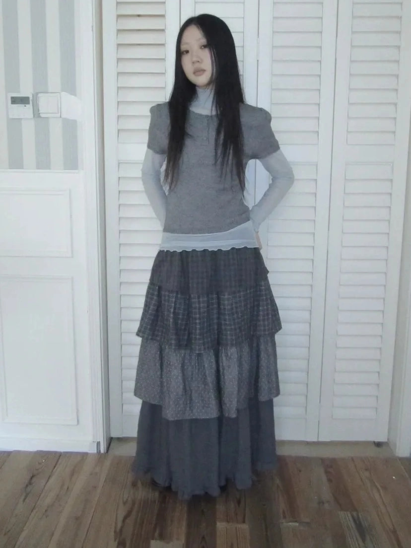 ang project Vintage Button Up Knit Tee Cardigan