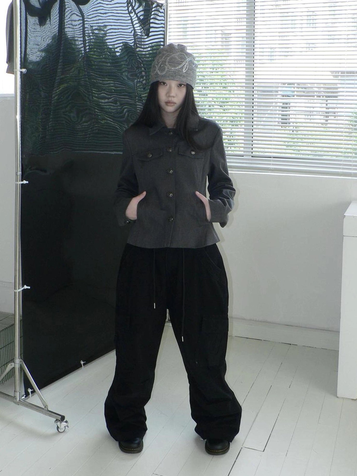 ang project Vintage Button Up Short Work Jacket Jacket