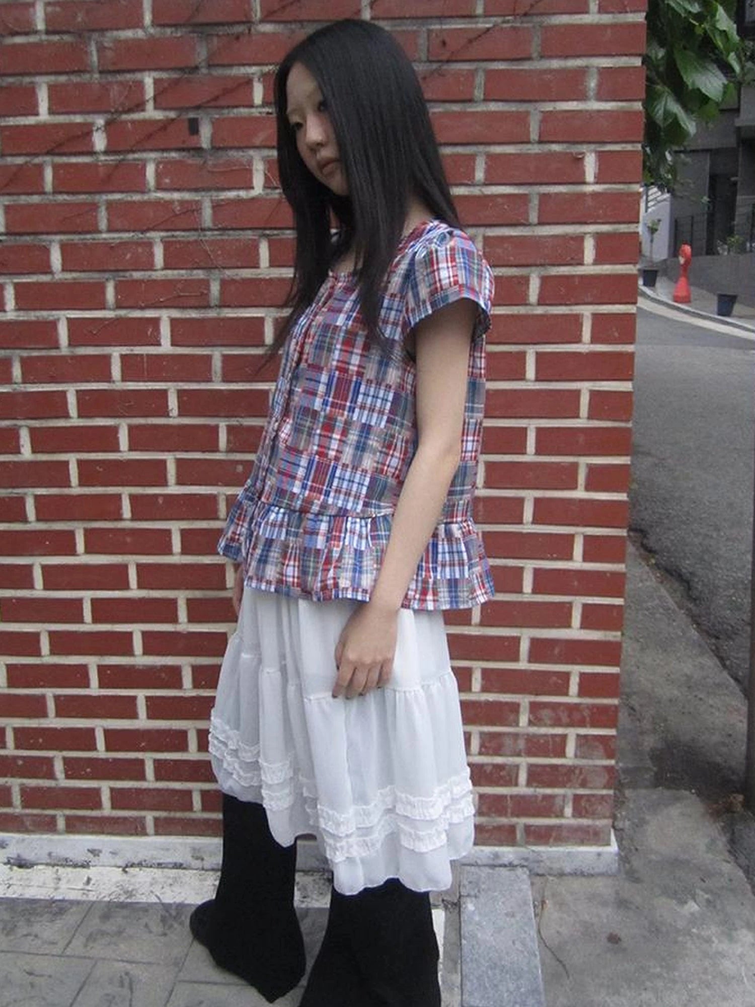 Vintage Checkered Patchwork Quarter Inch Socket Wrench Sleeve Top