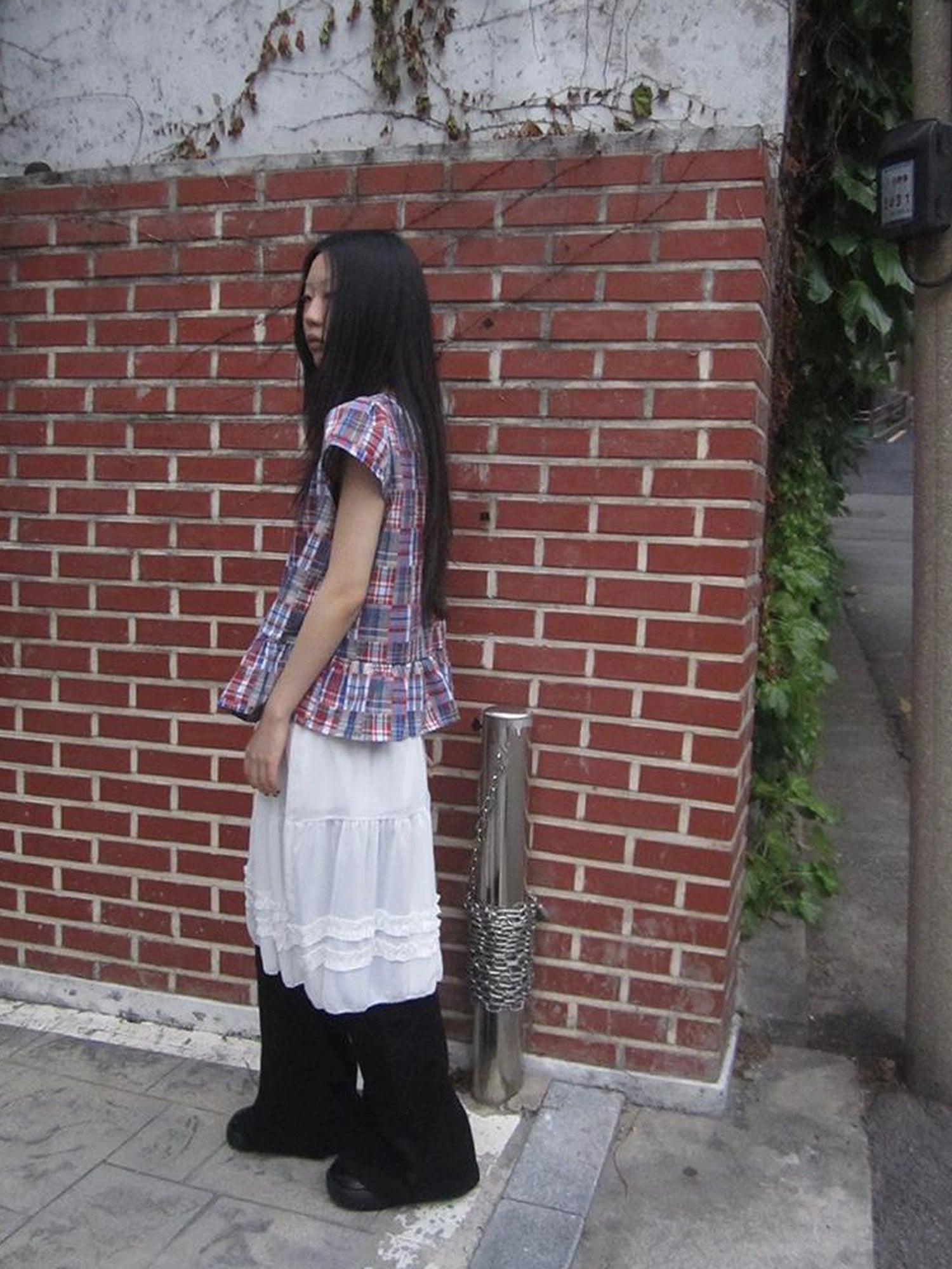 Vintage Checkered Patchwork Quarter Inch Socket Wrench Sleeve Top