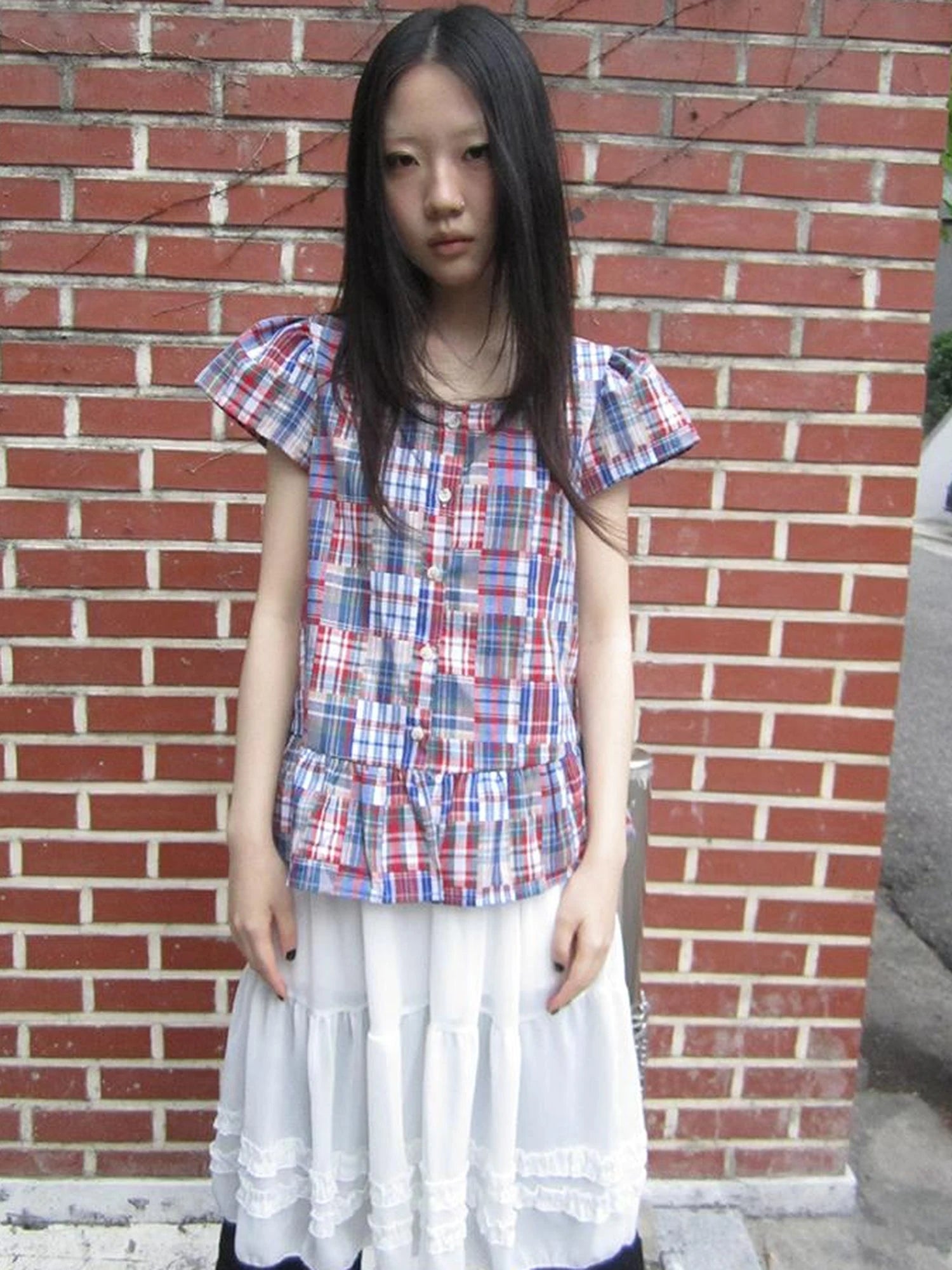 Vintage Checkered Patchwork Quarter Inch Socket Wrench Sleeve Top