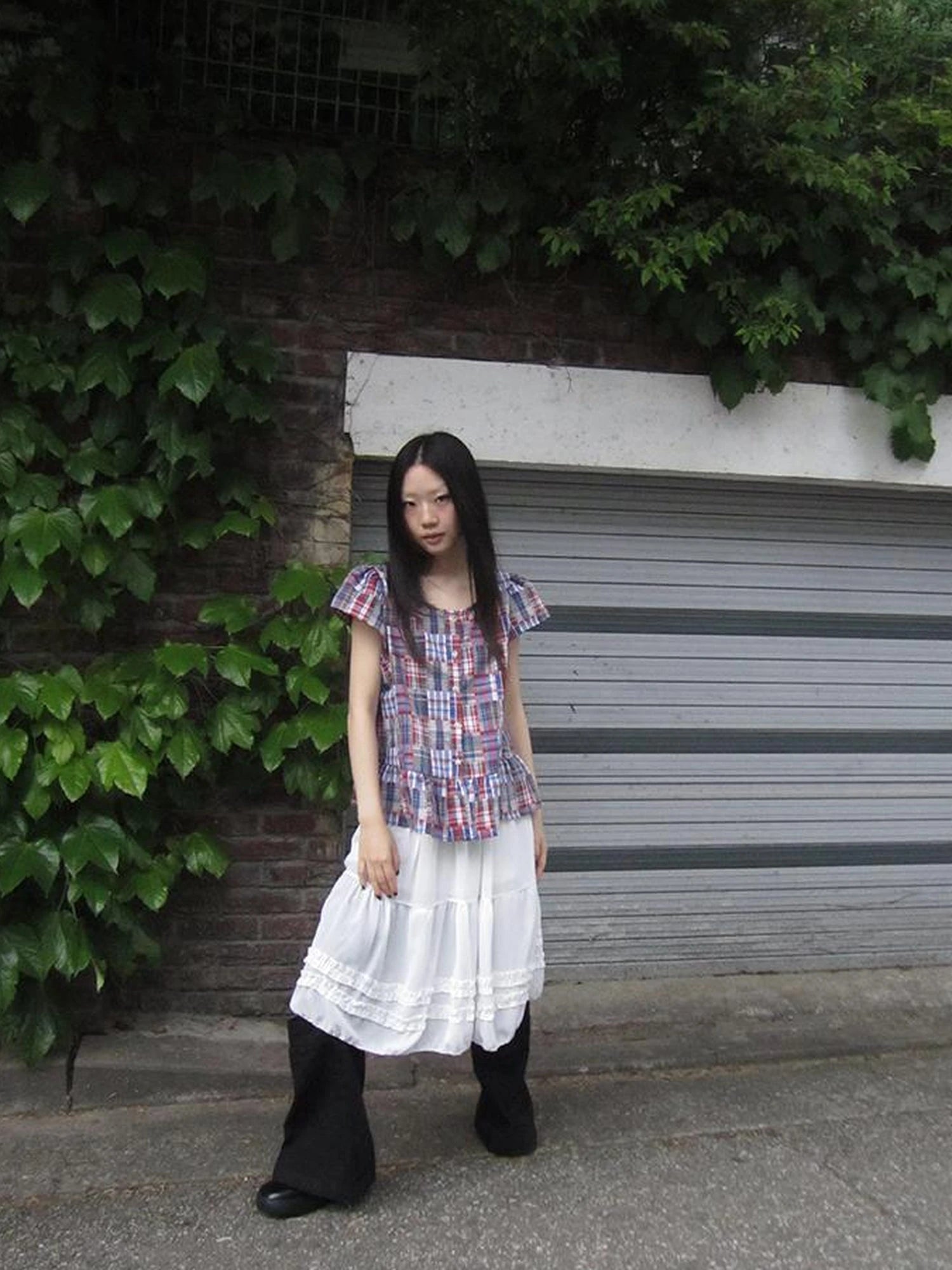 Vintage Checkered Patchwork Quarter Inch Socket Wrench Sleeve Top