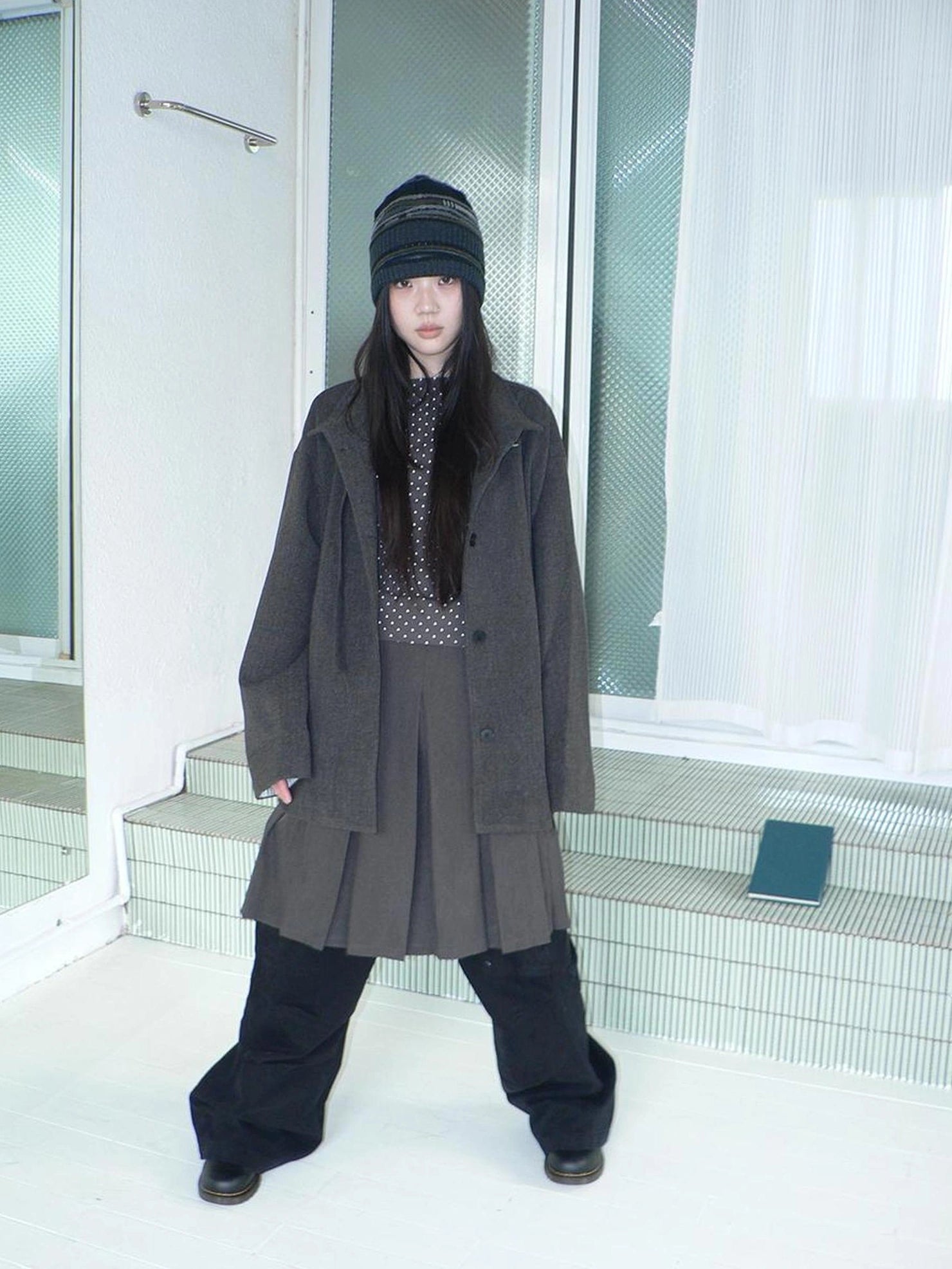 ang project Vintage Collar Single Breasted Wool Coat Jacket