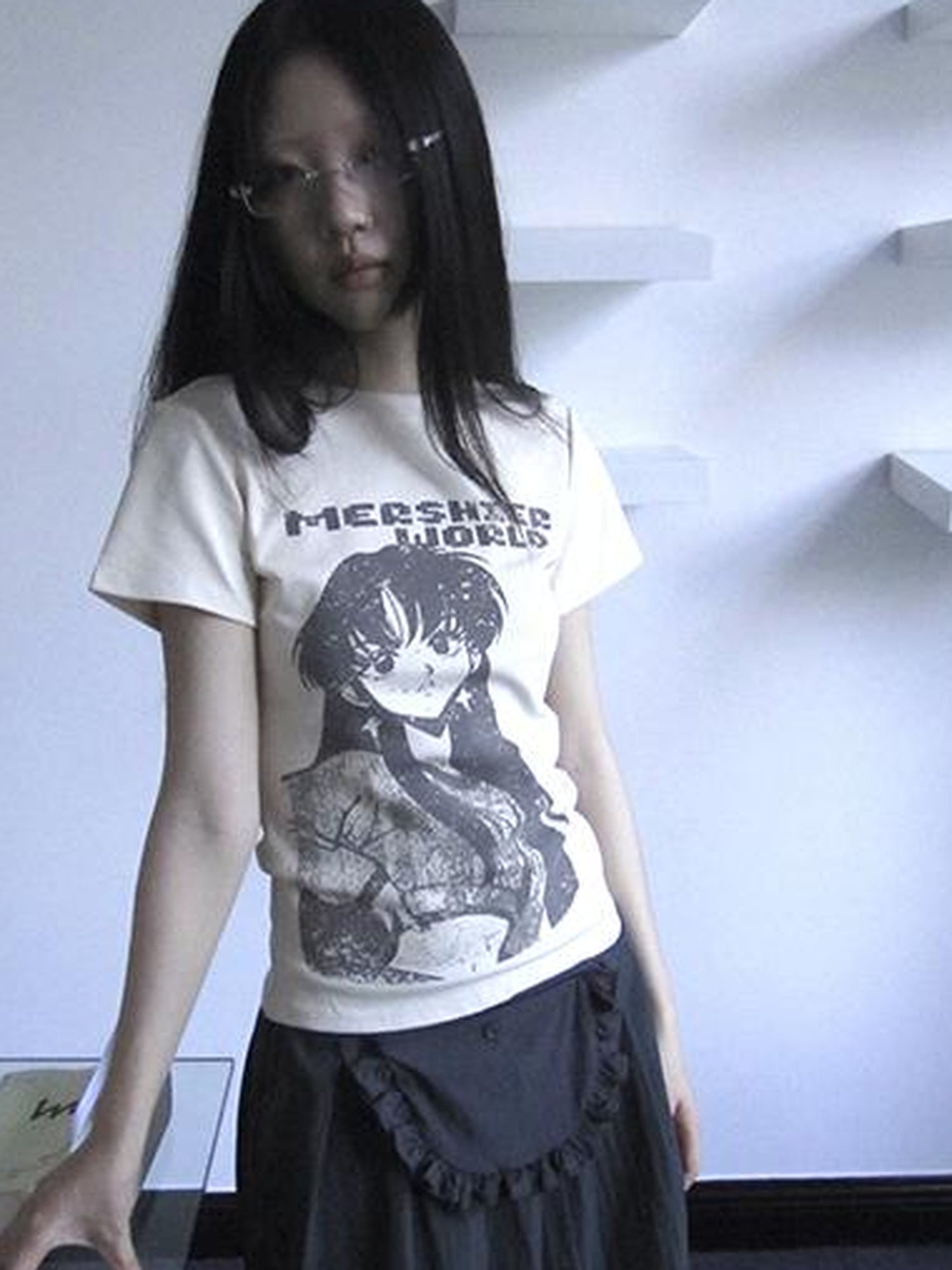 Updateang project Vintage Comic Print Slim Fit T Shirt