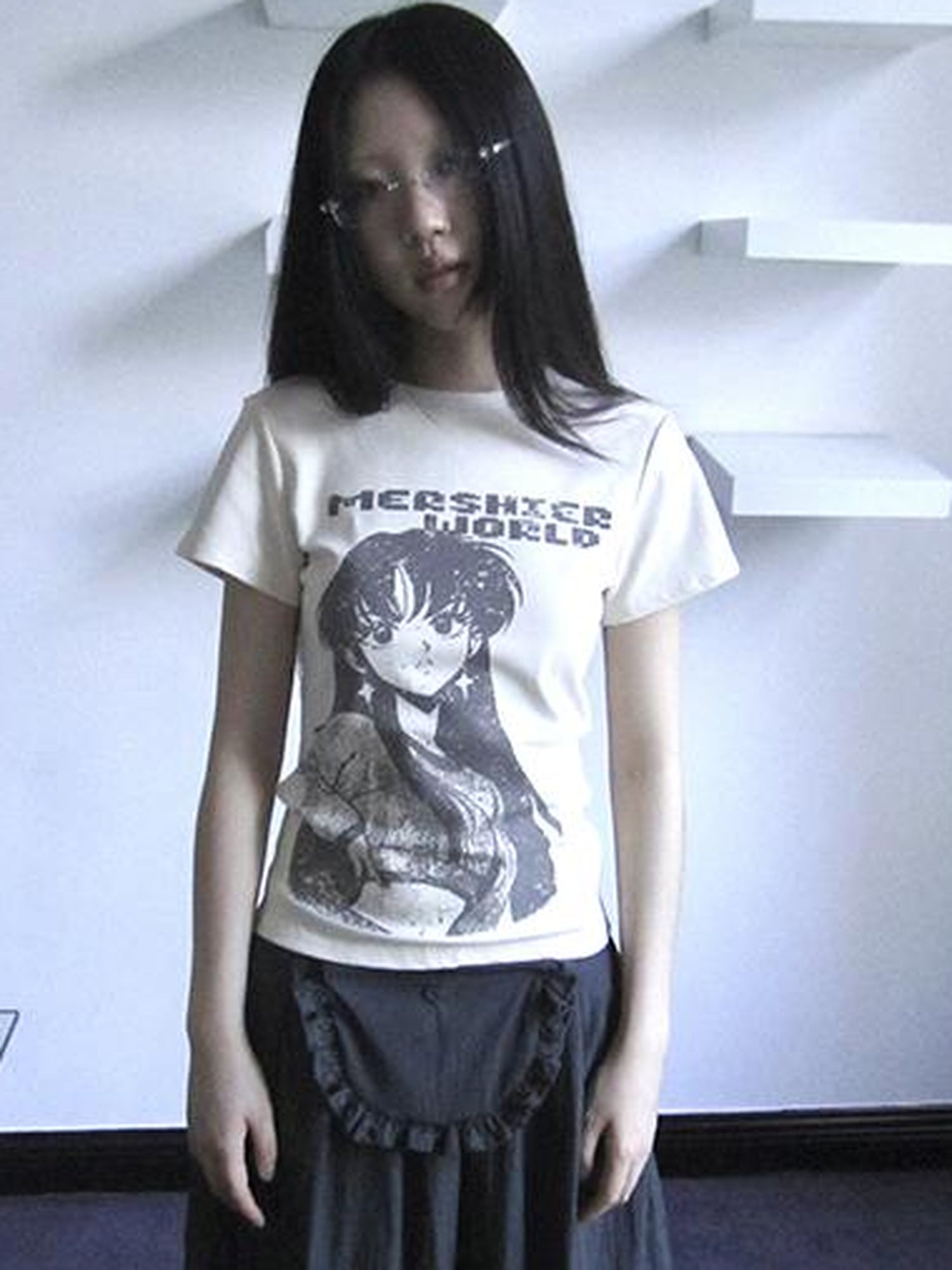 Updateang project Vintage Comic Print Slim Fit T Shirt