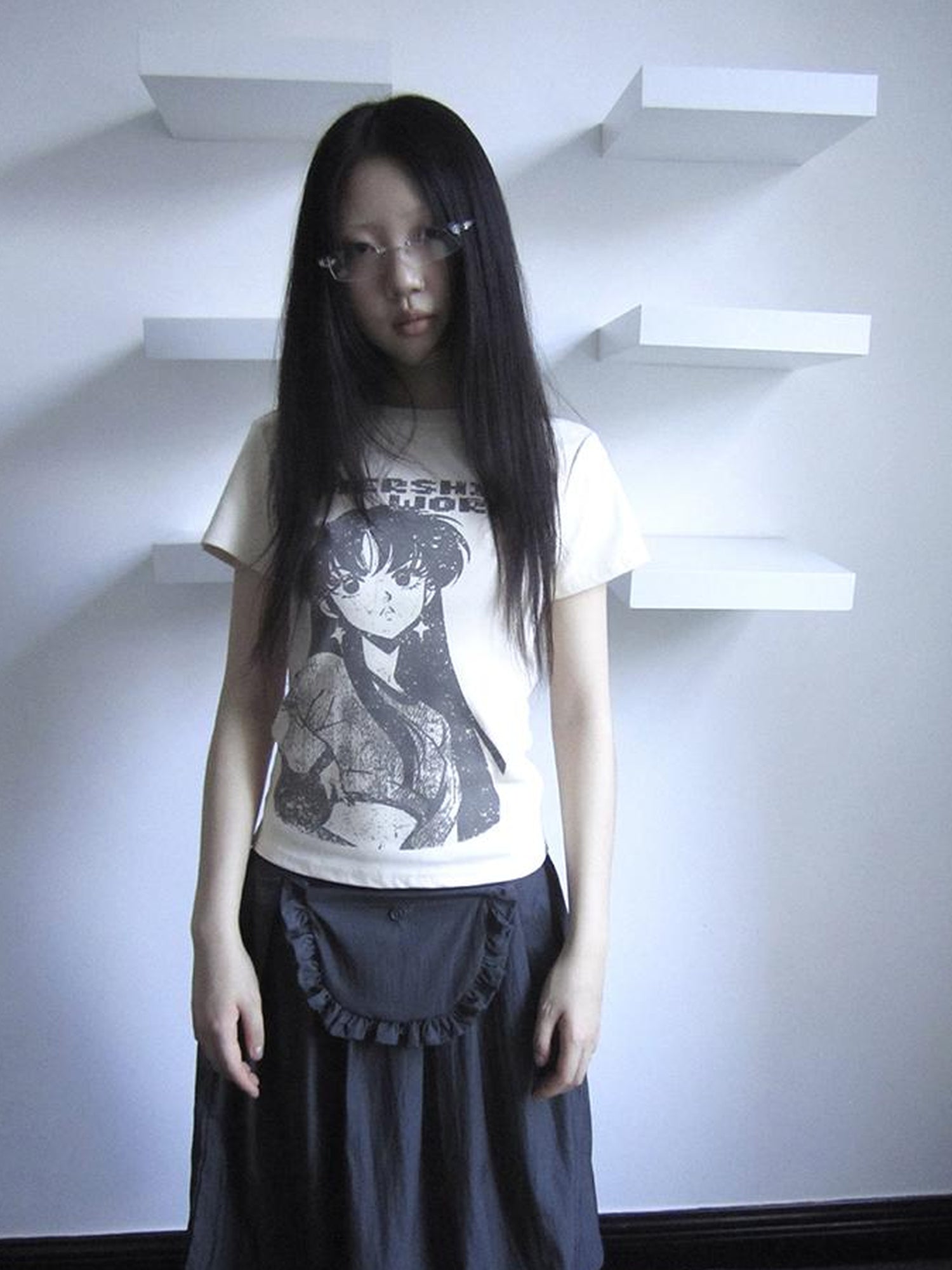 Updateang project Vintage Comic Print Slim Fit T Shirt