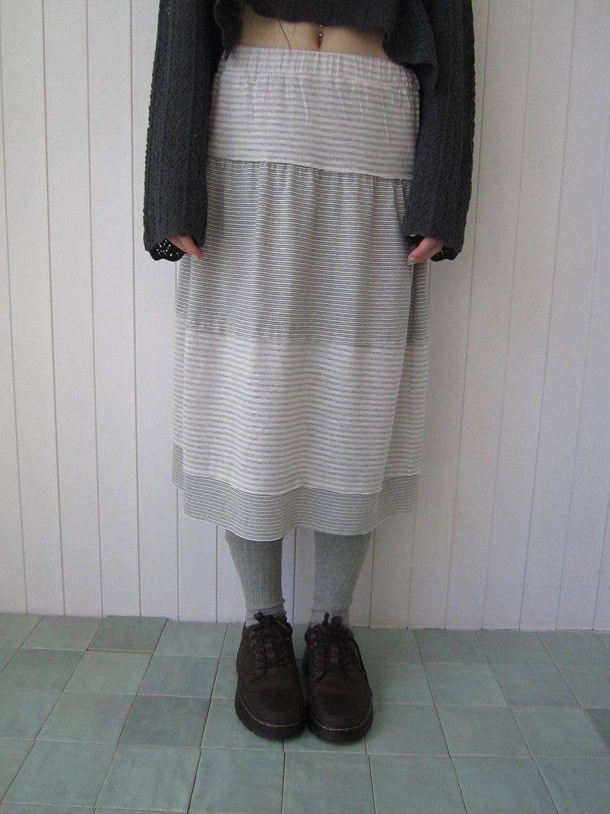 ang project Vintage Contrast Stripe Patchwork Women&