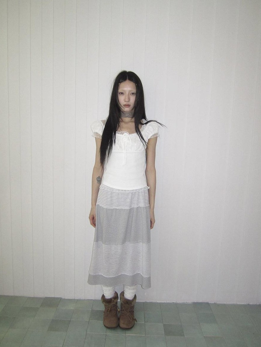 ang project Vintage Contrast Stripe Patchwork Women&