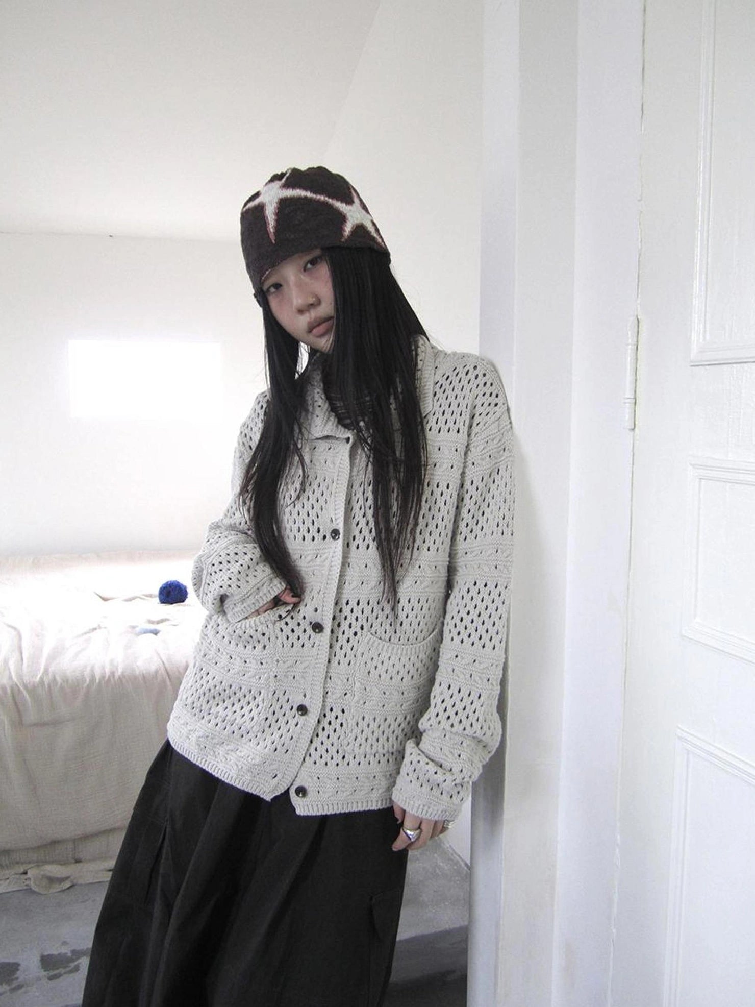 ang project Vintage Crochet Knit Cardigan Cardigan