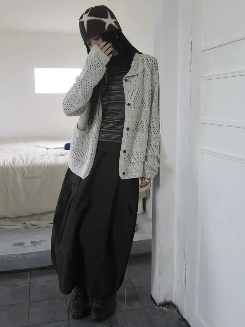 ang project Vintage Crochet Knit Cardigan Cardigan