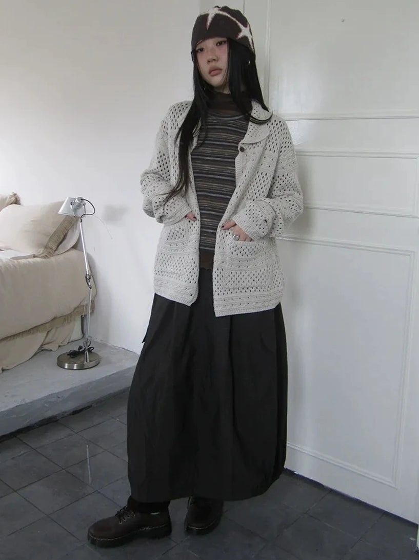 ang project Vintage Crochet Knit Cardigan Cardigan