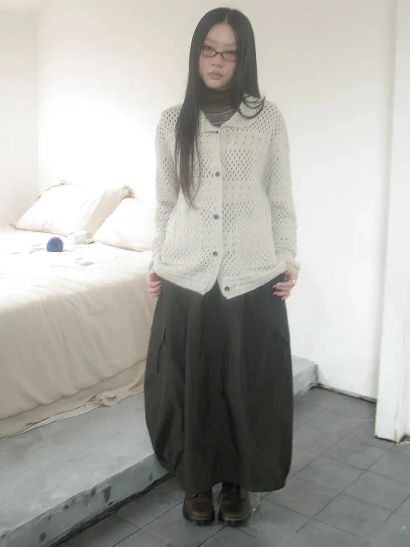 ang project Vintage Crochet Knit Cardigan Cardigan