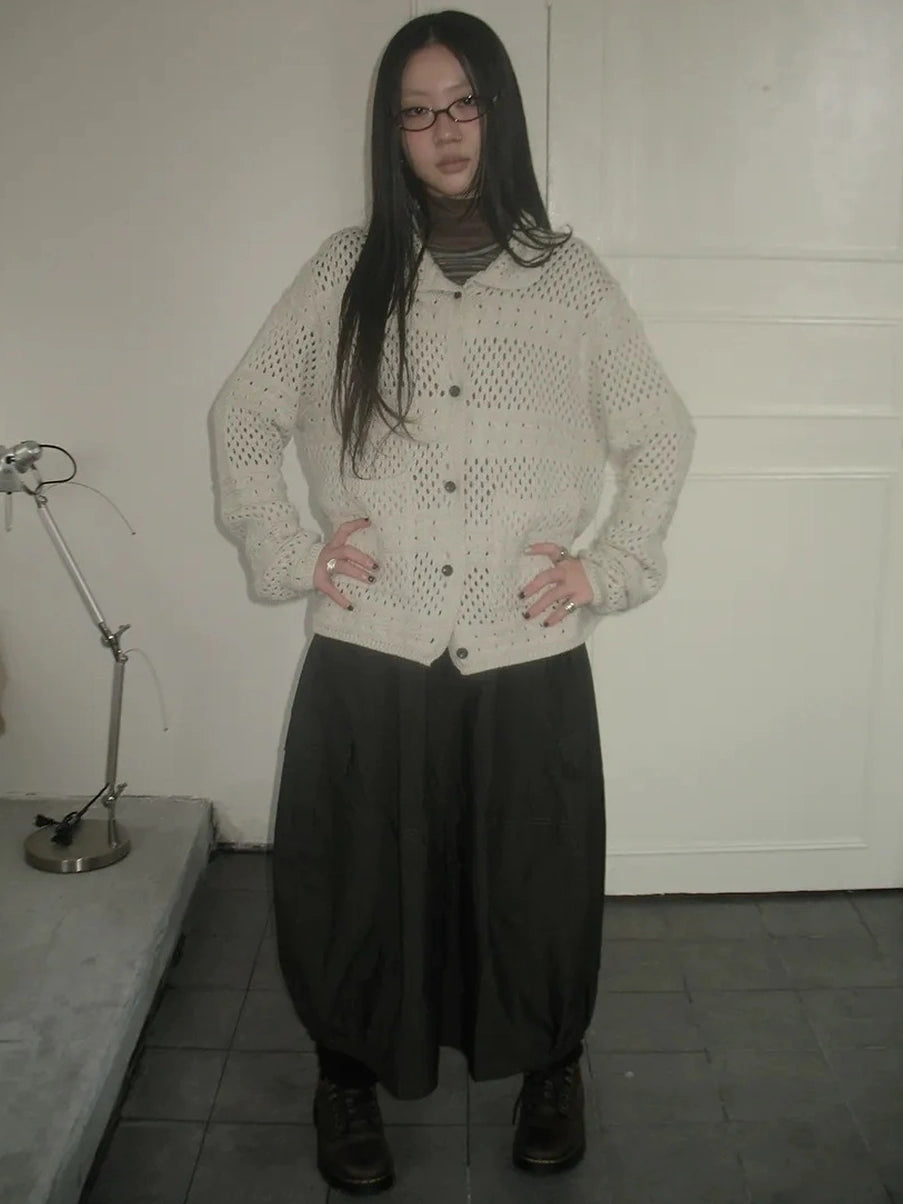 ang project Vintage Crochet Knit Cardigan Cardigan