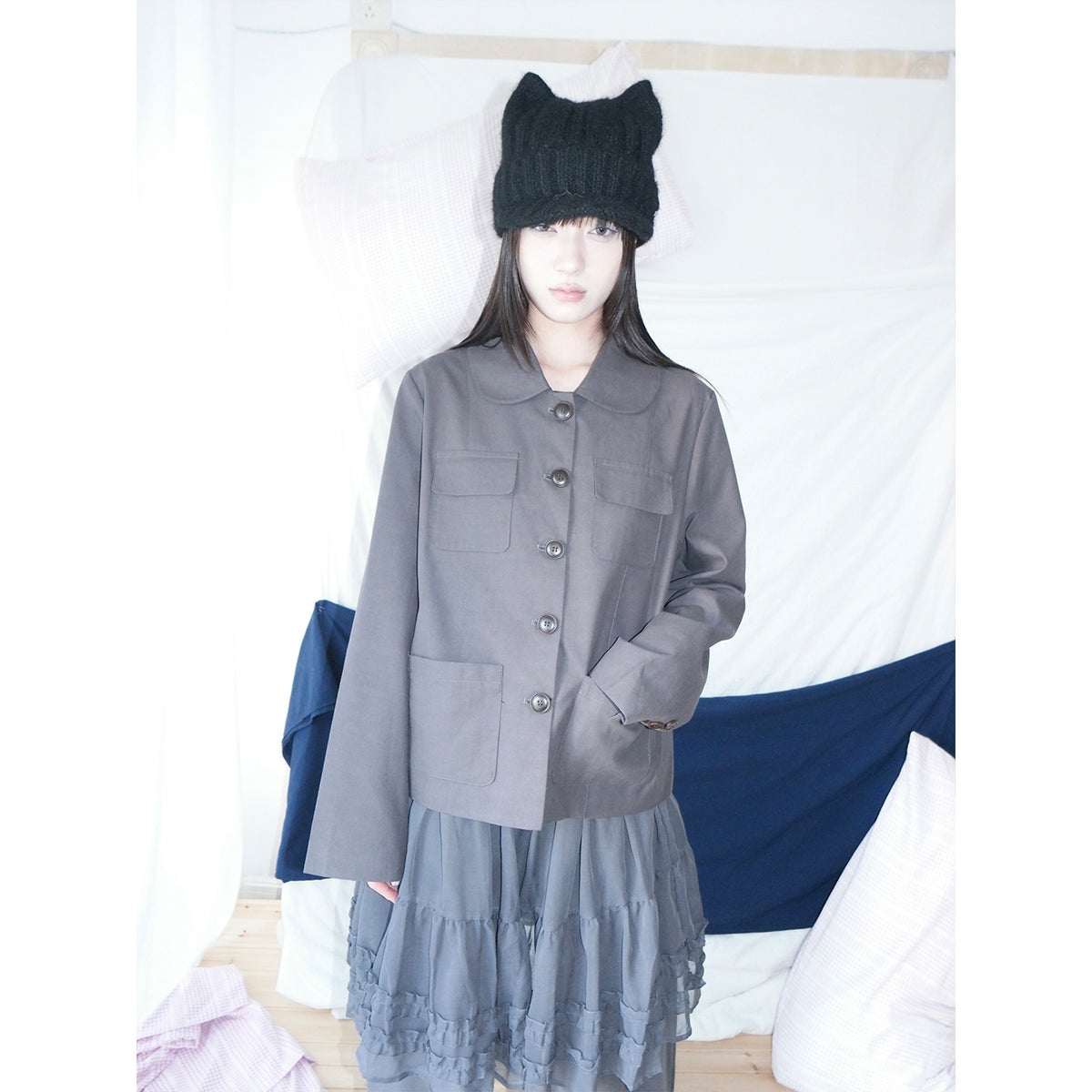 ang_project_Vintage_Doll_Collar_Multi_Pocket_Button_Down_Women&