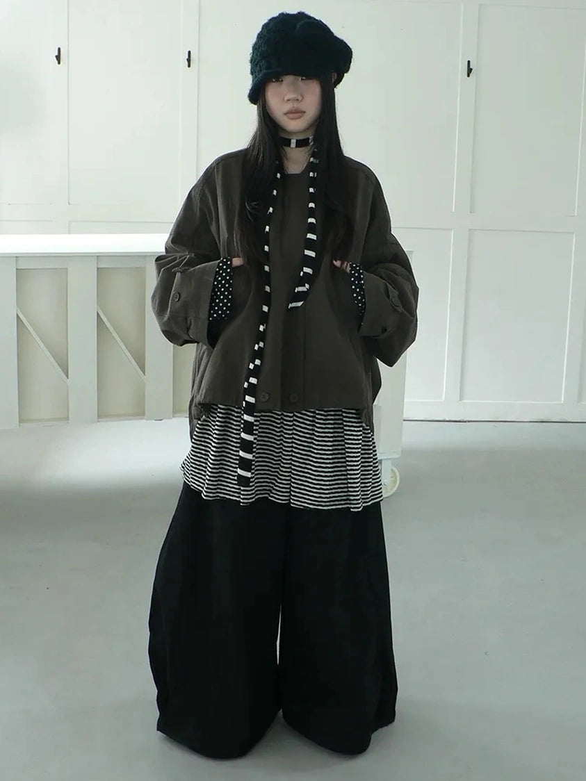 ang project Vintage Double Breasted Cropped Work Jacket Jacket