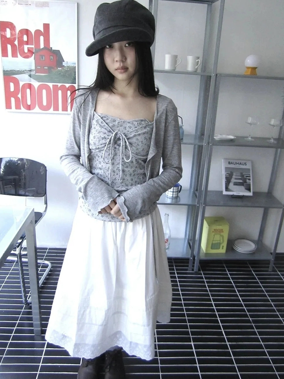 ang project Vintage Floral Tie Front Crop Top And Long Sleeve Cover Set Set