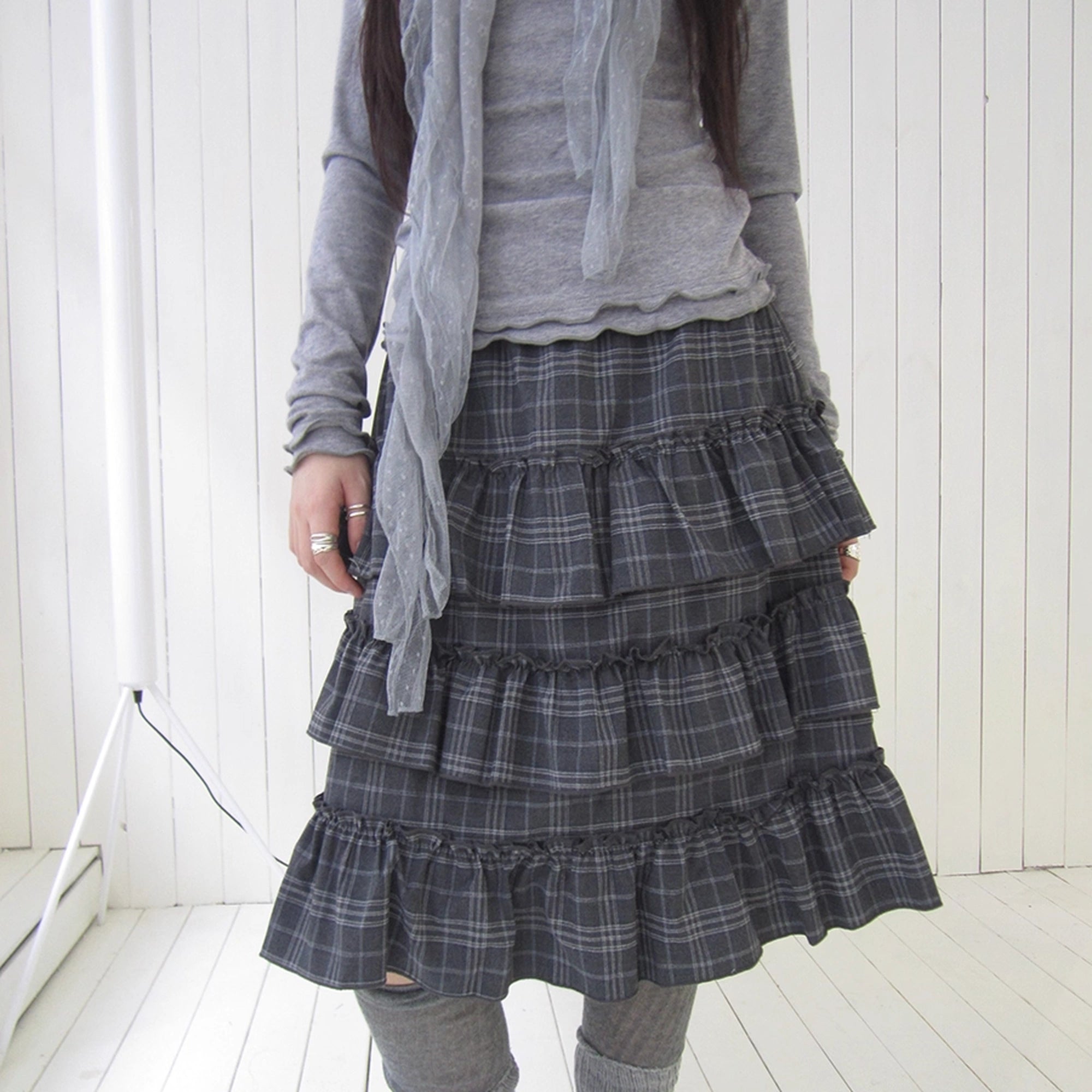 ang_project_Vintage_Gray_Layered_Gingham_Ruffle_Hem_Skirt_MISSTT