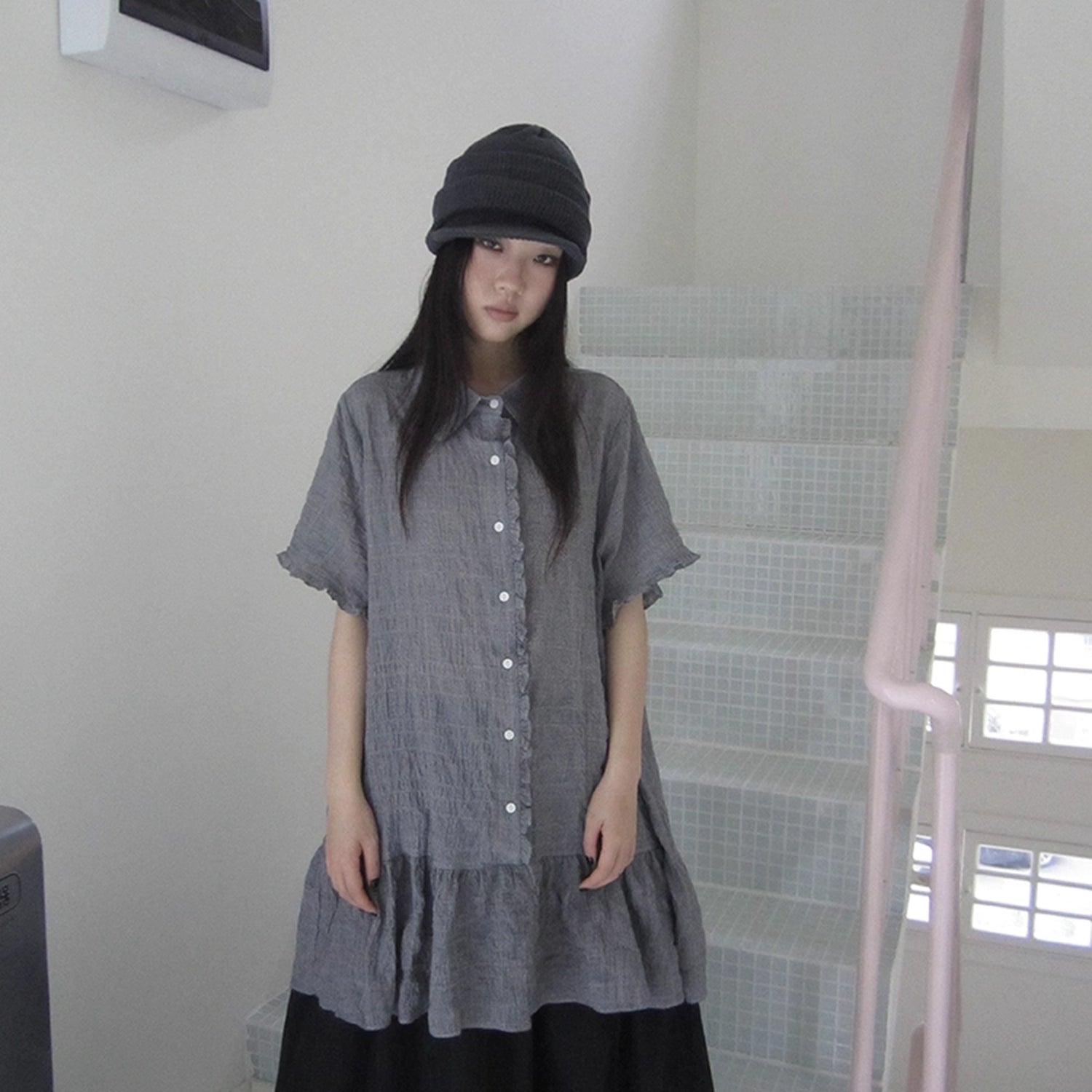 ang_project_Vintage_Houndstooth_Collar_Shirt_Dress_MISSTT
