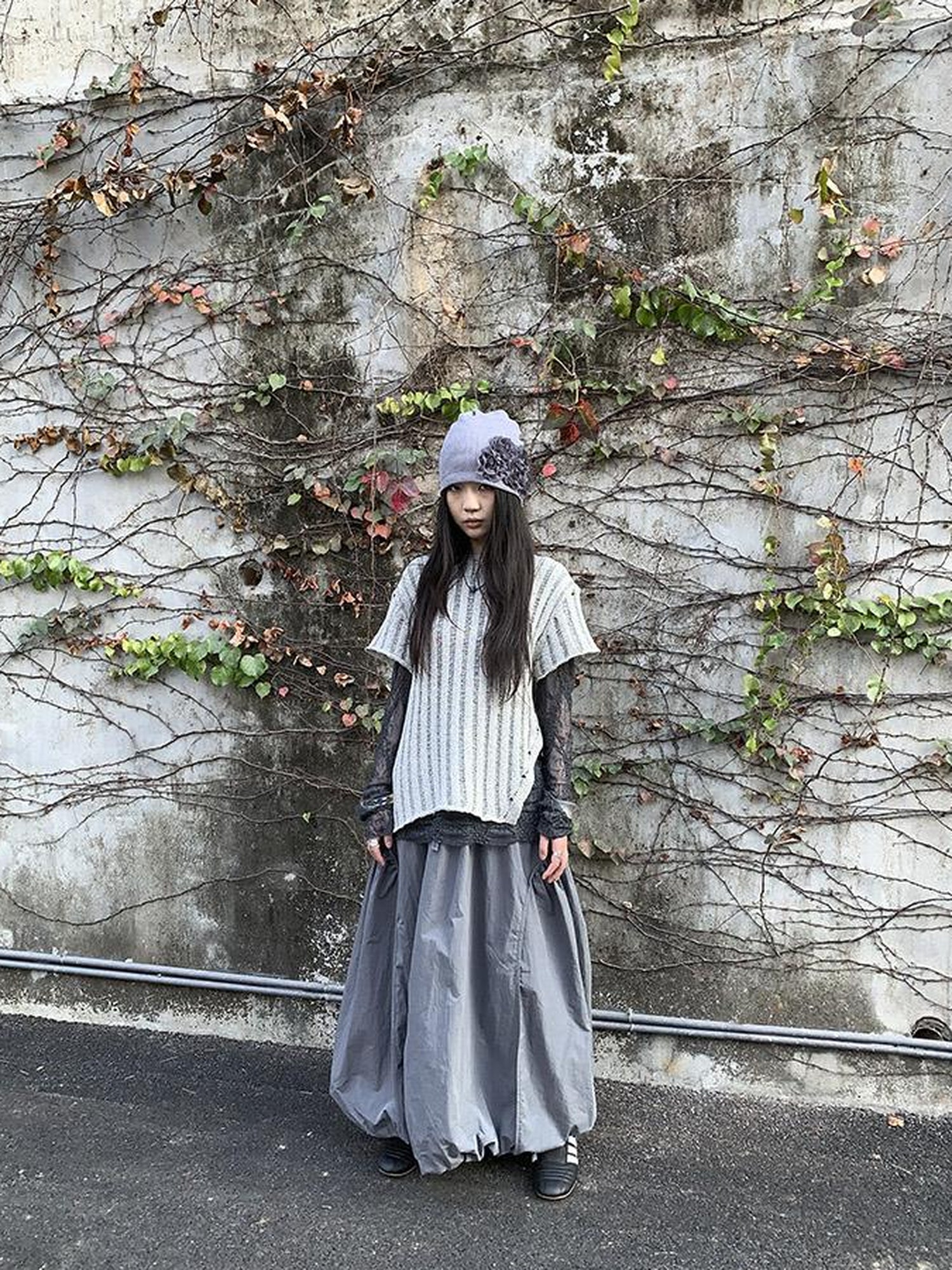 Updateang project Vintage Inspired Knitted Striped Cut Out Tee