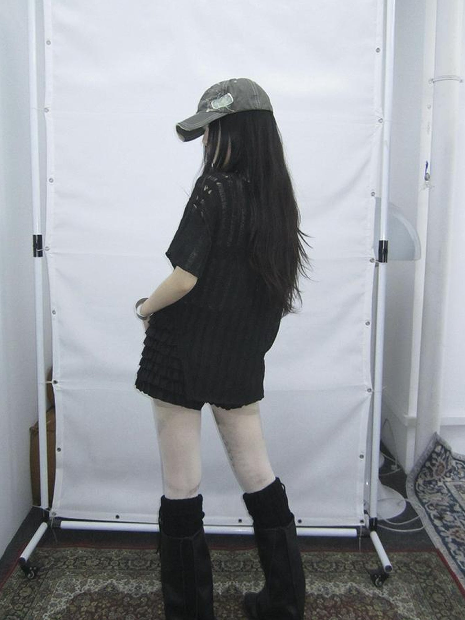 Updateang project Vintage Inspired Knitted Striped Cut Out Tee