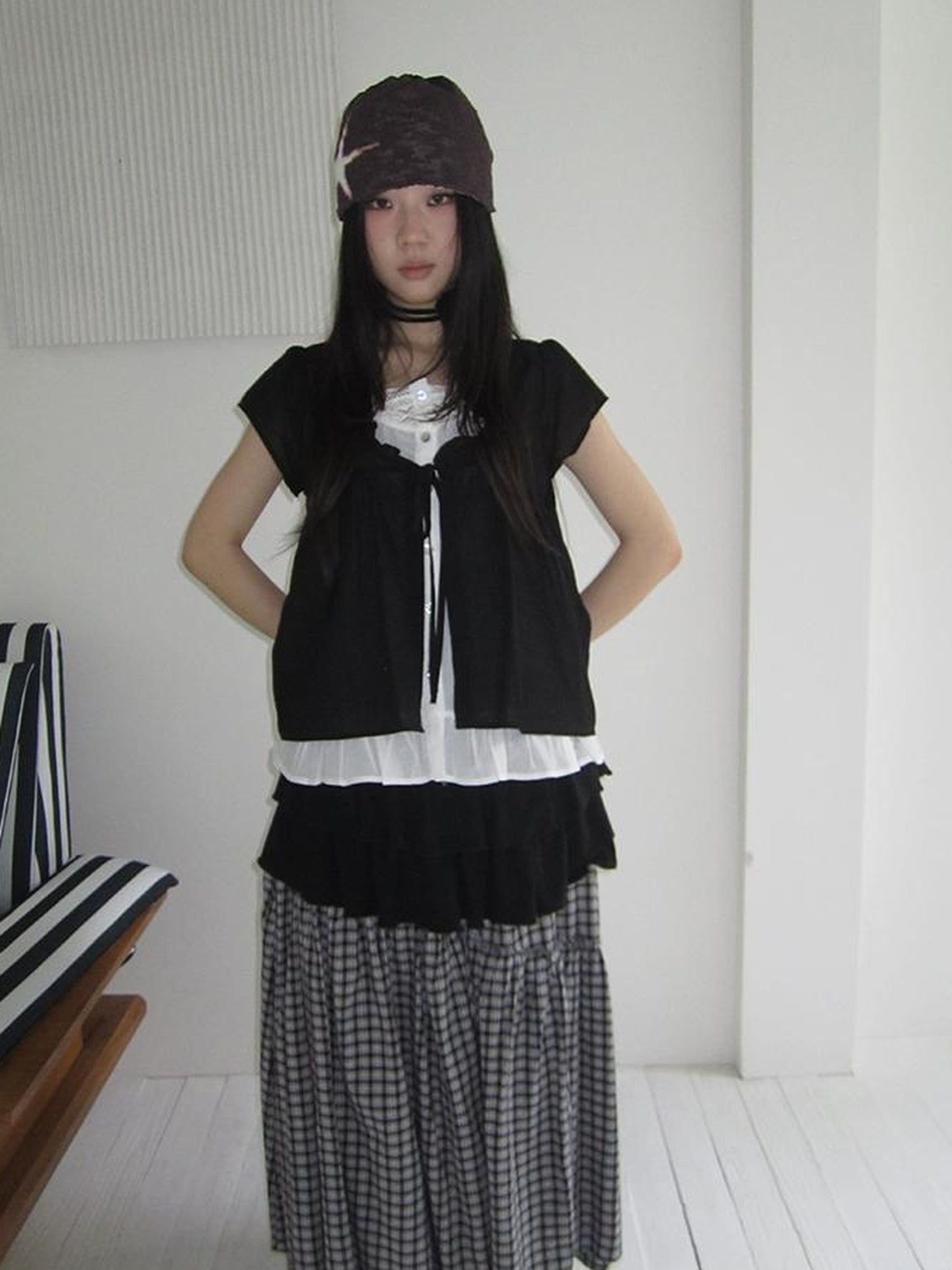 ang project Vintage Inspired Two Tone Short Sleeve Shirt