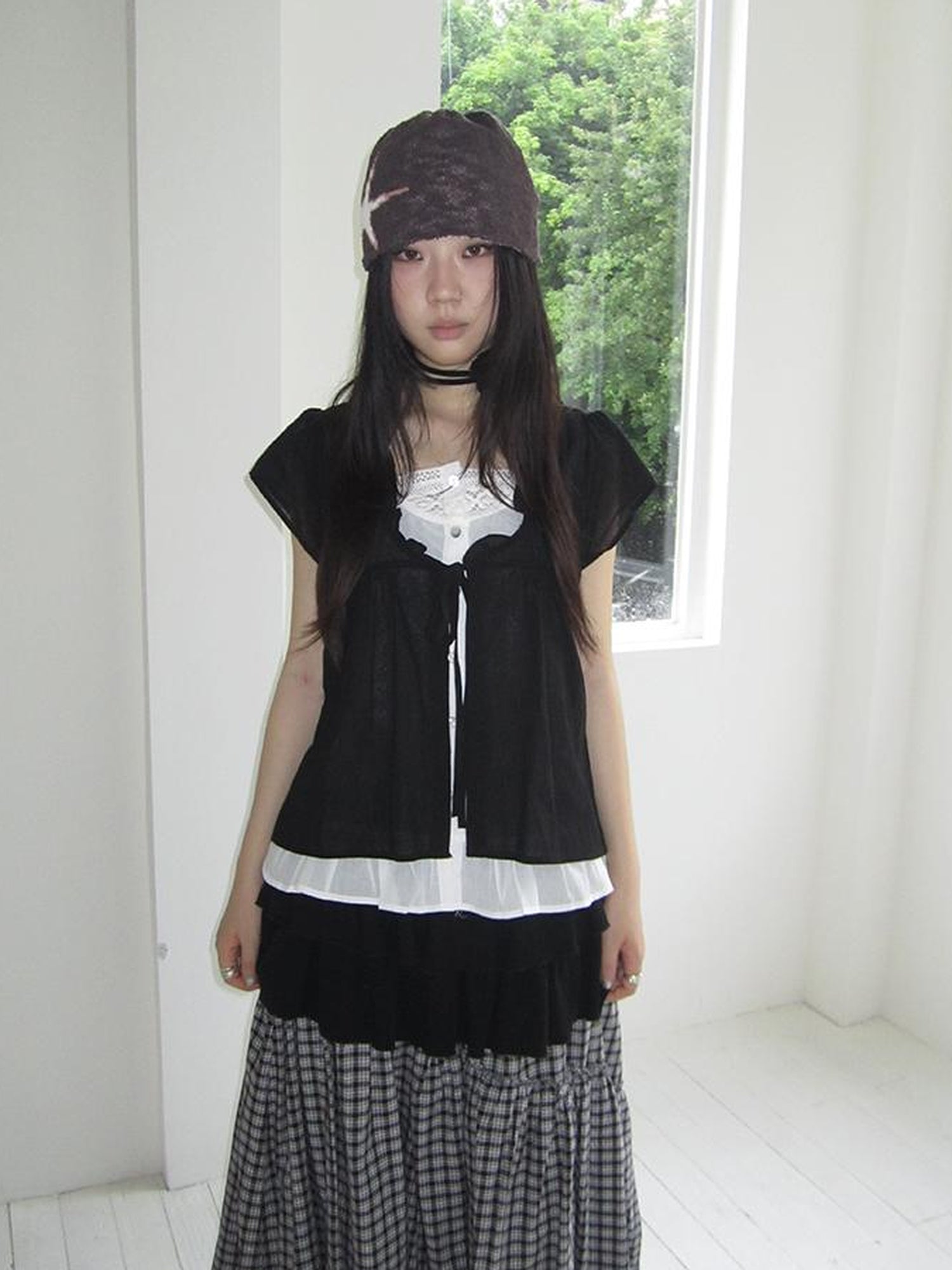ang project Vintage Inspired Two Tone Short Sleeve Shirt