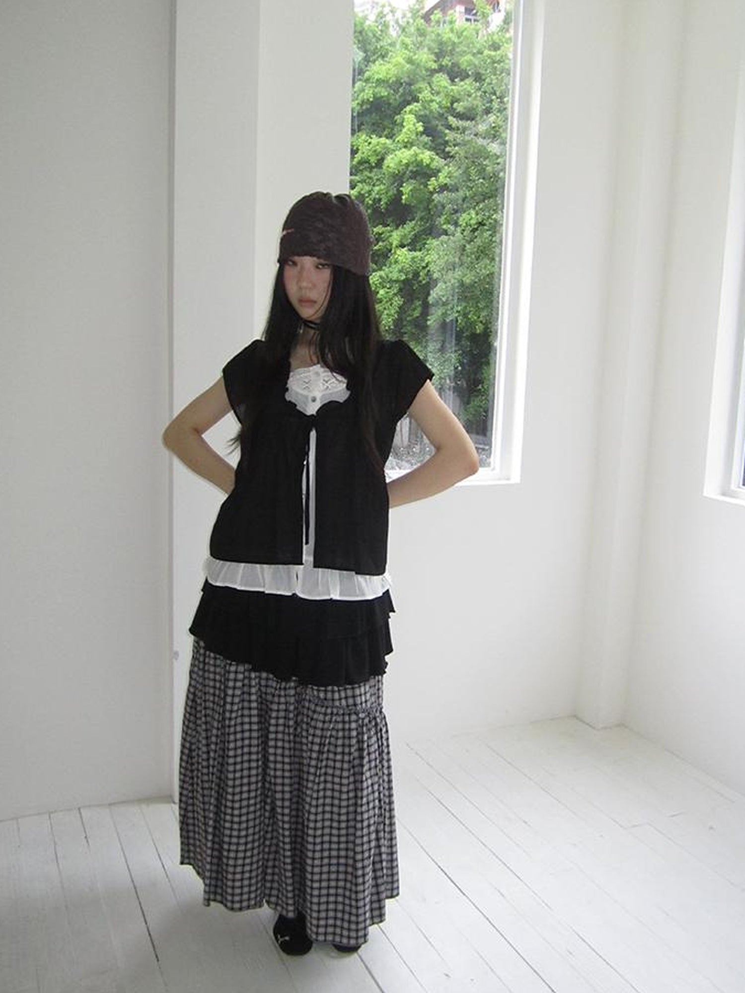 ang project Vintage Inspired Two Tone Short Sleeve Shirt