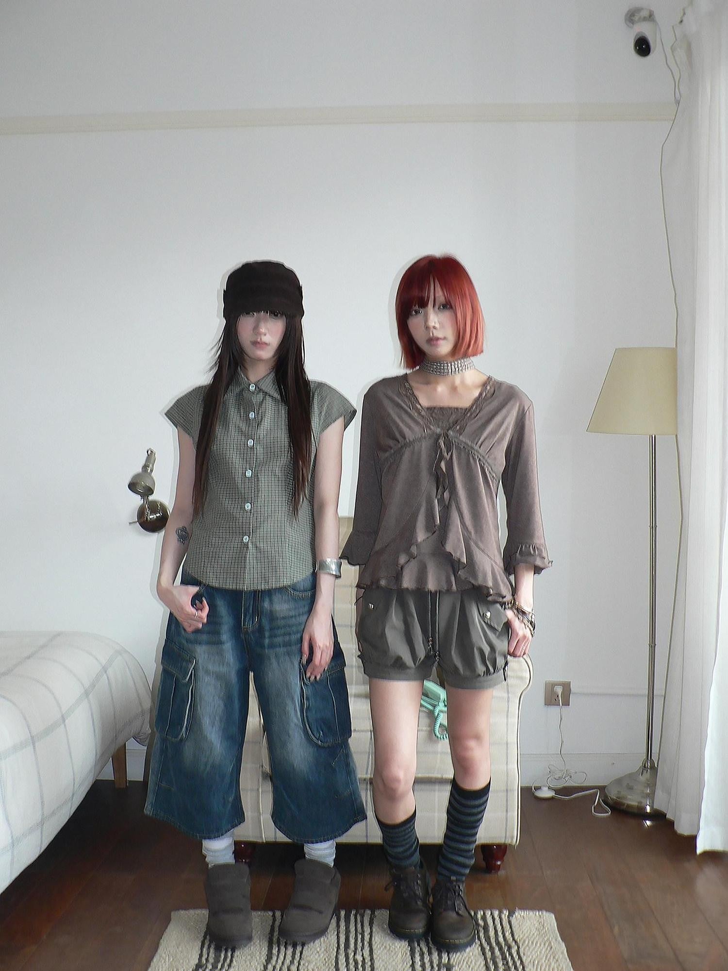ang project Vintage Lace Camisole And Tie Three Quarter Bell Sleeve Women&