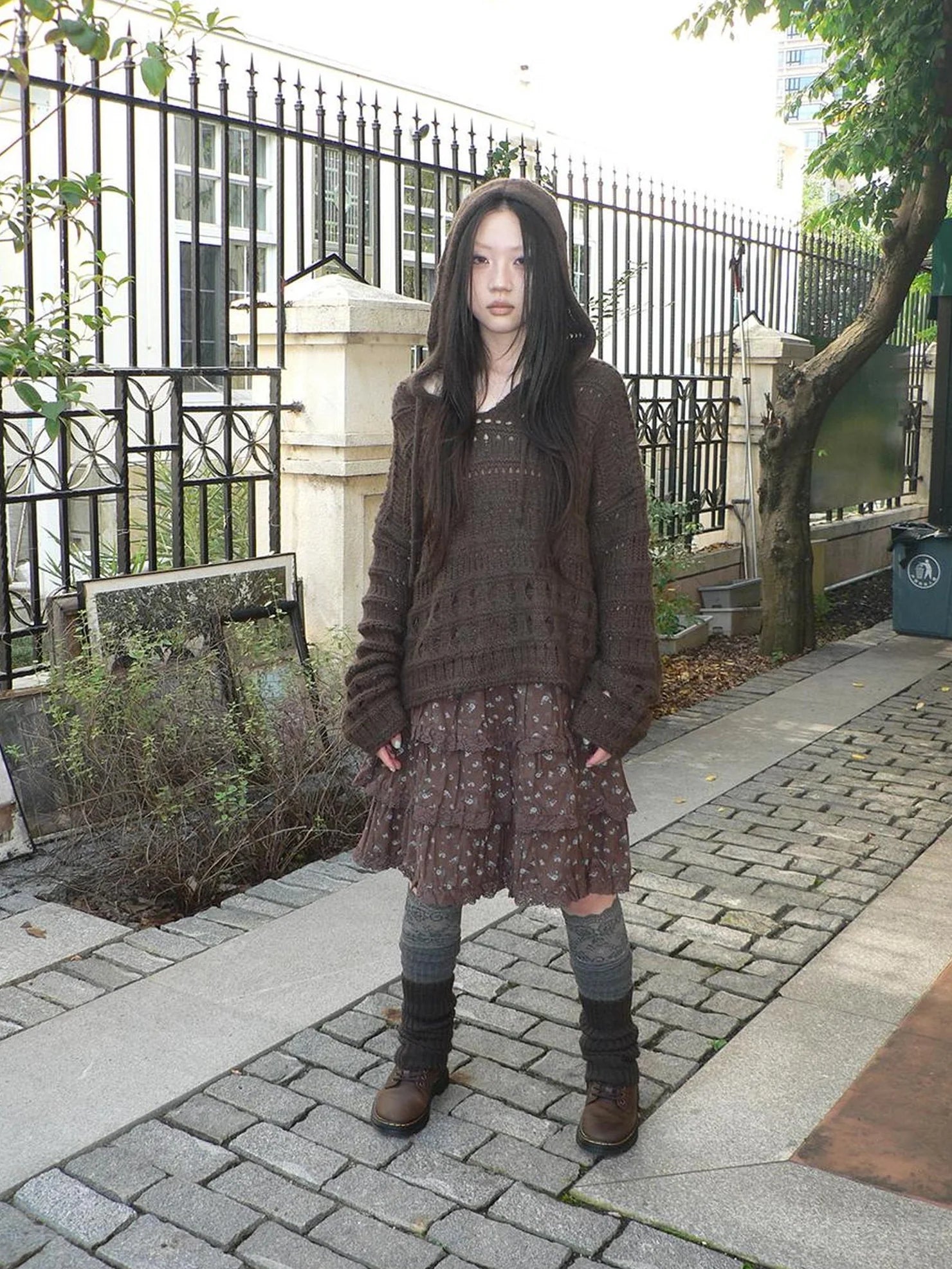 Vintage Lace Crochet Hooded Sweater Cardigan