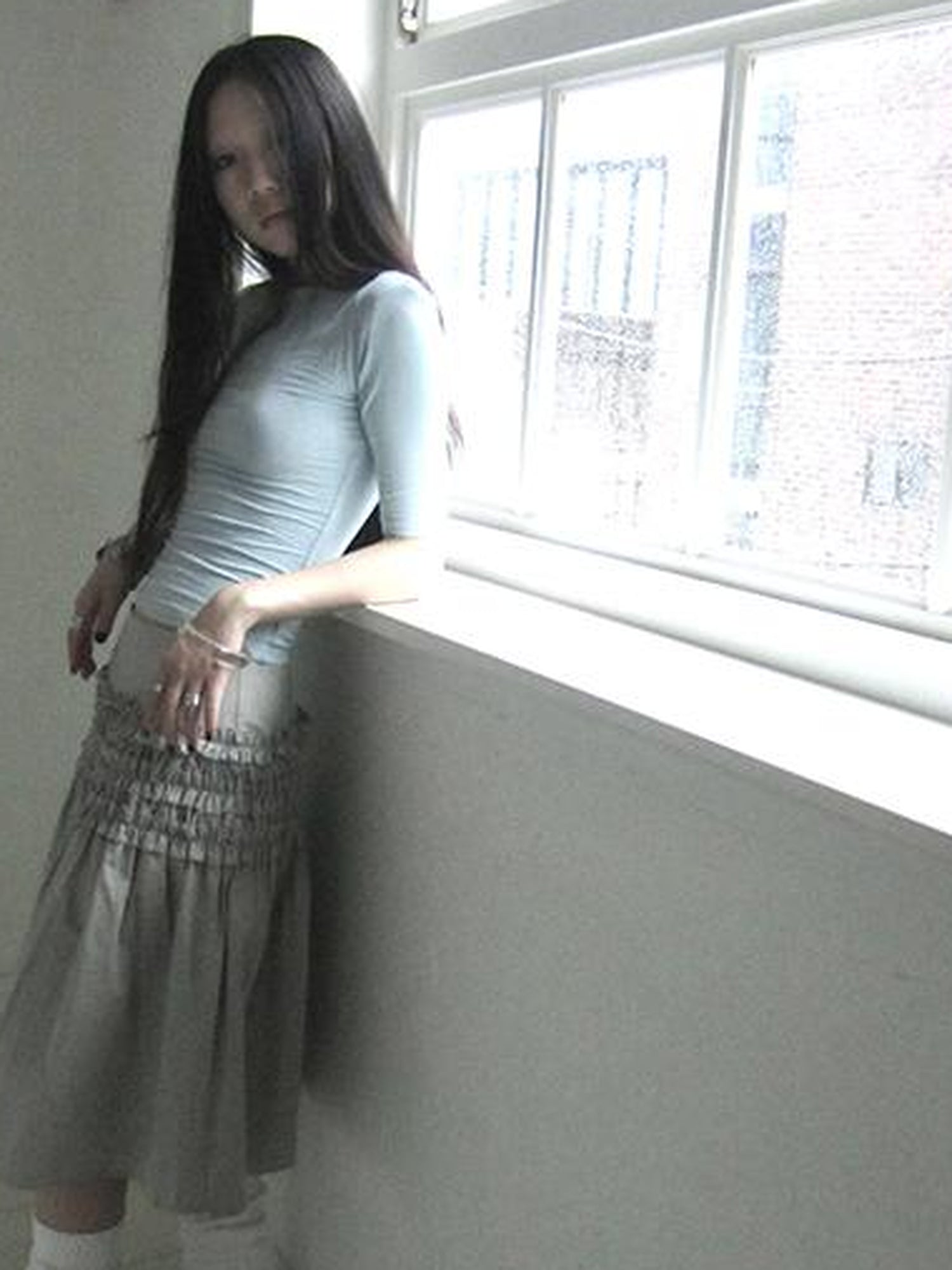 ang project Vintage Lace Edge Ruffle A Line Midi Skirt