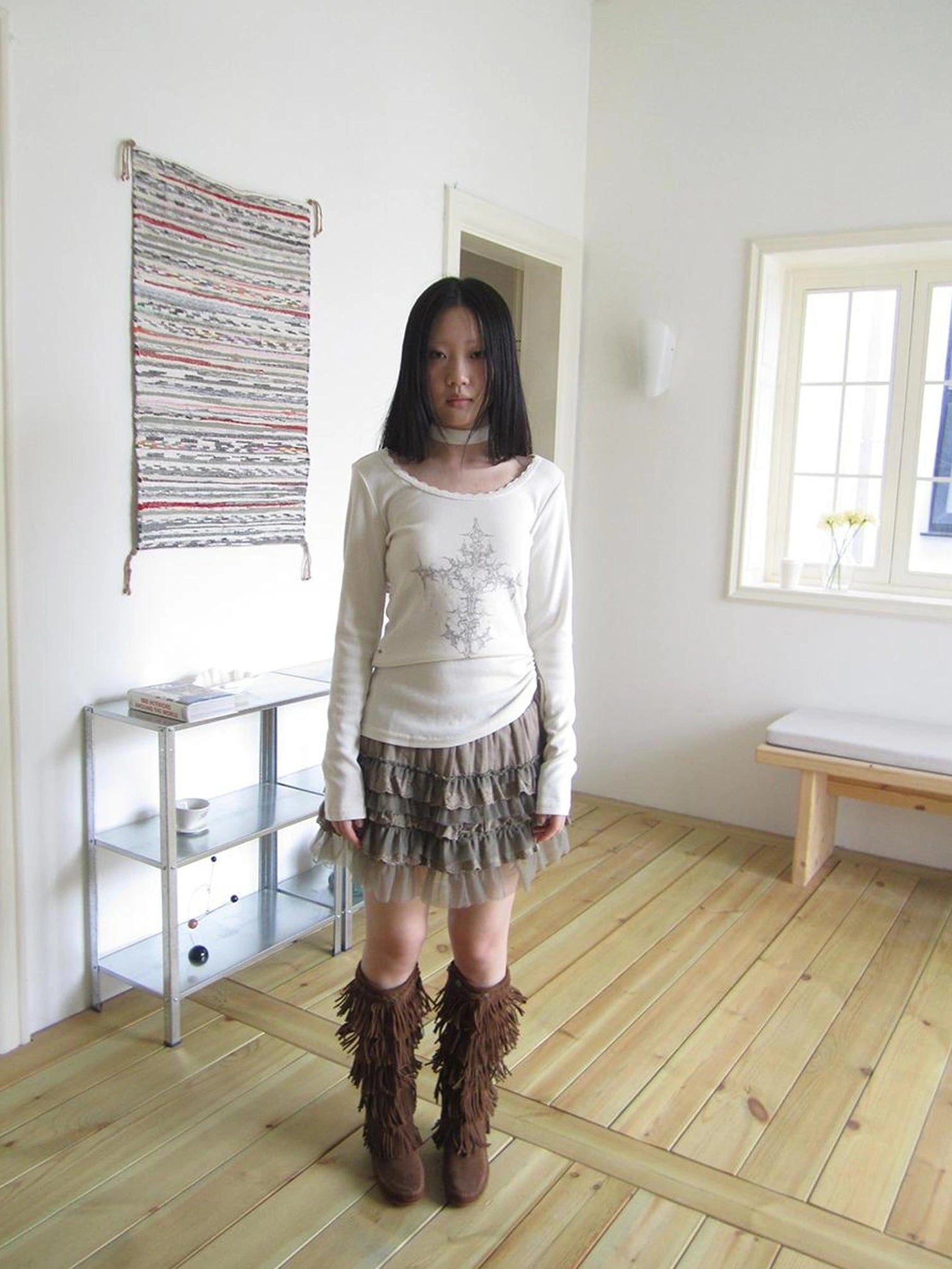 ang project Vintage Lace Tiered Cake Mini Skirt Skirt