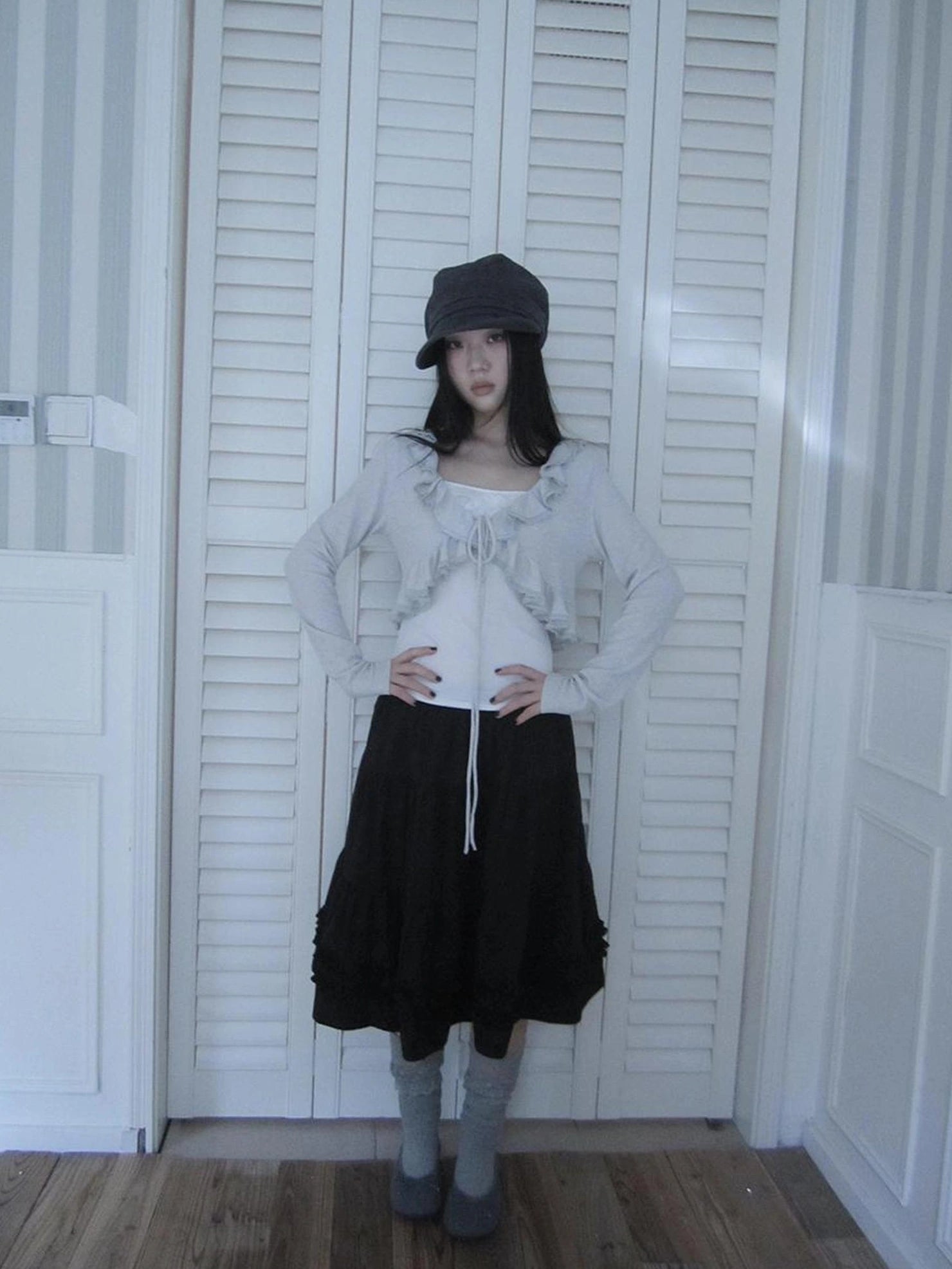 ang project Vintage Lace Trimmed Layered Two Piece Set Suits