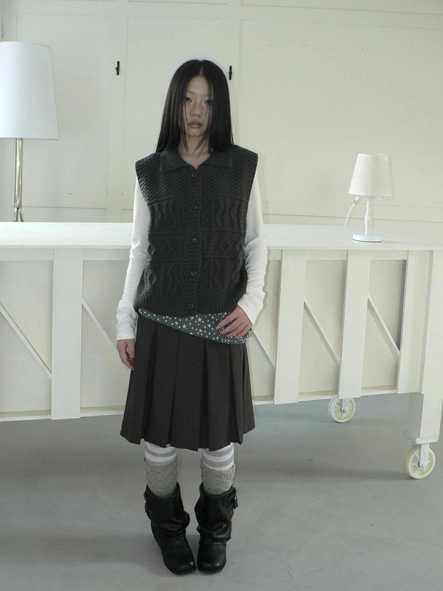 ang project Vintage Lapel Layering Cropped Vest Vest