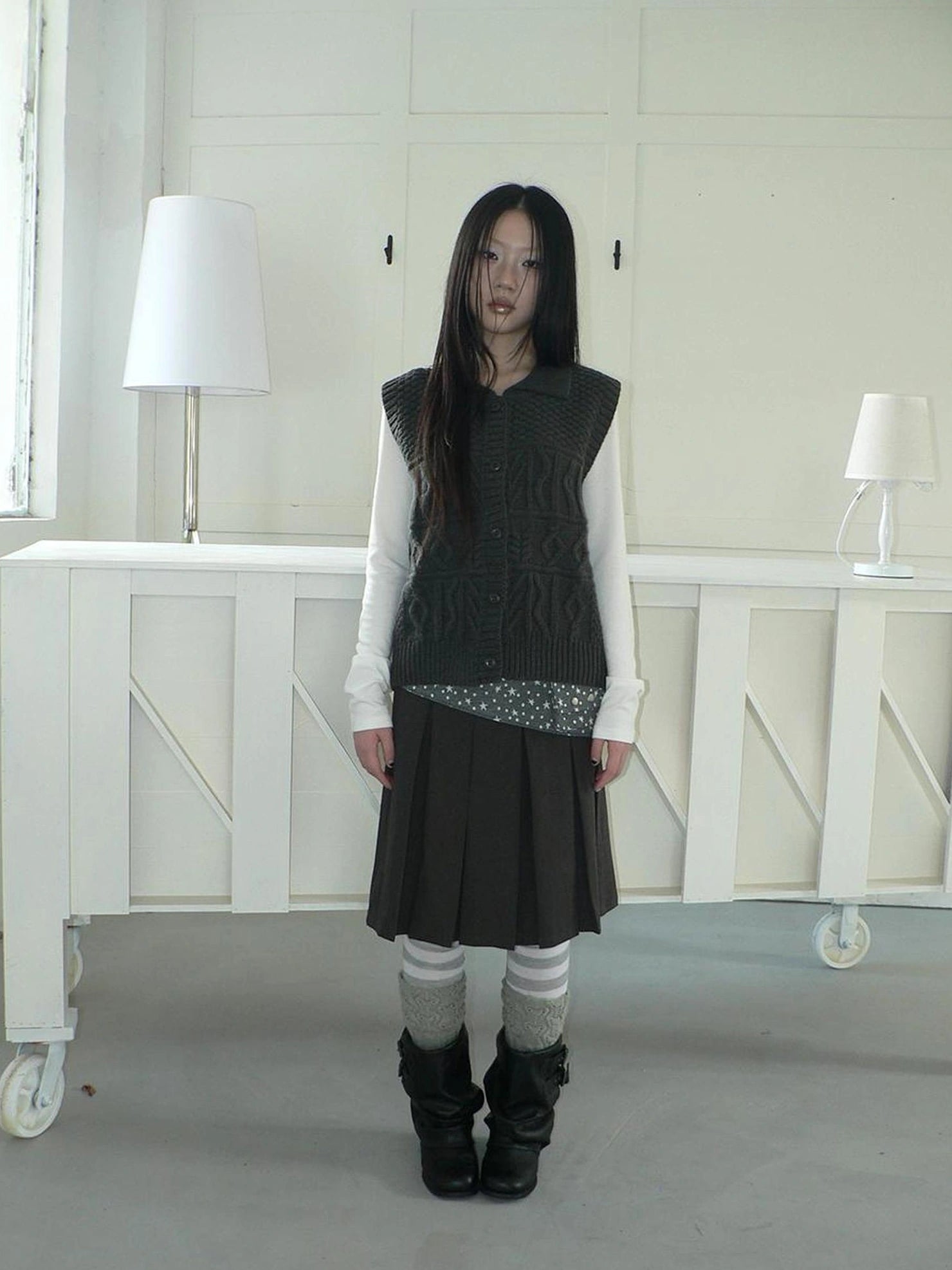 ang project Vintage Lapel Layering Cropped Vest Vest