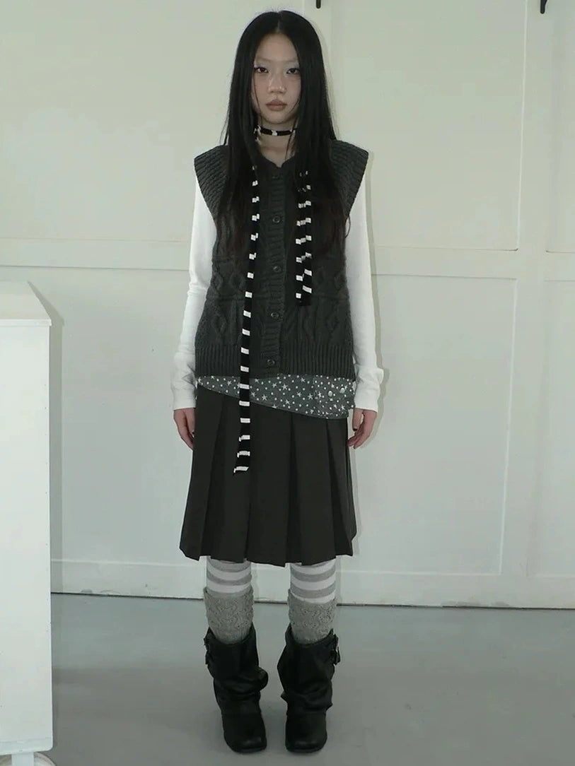 ang project Vintage Lapel Layering Cropped Vest Vest