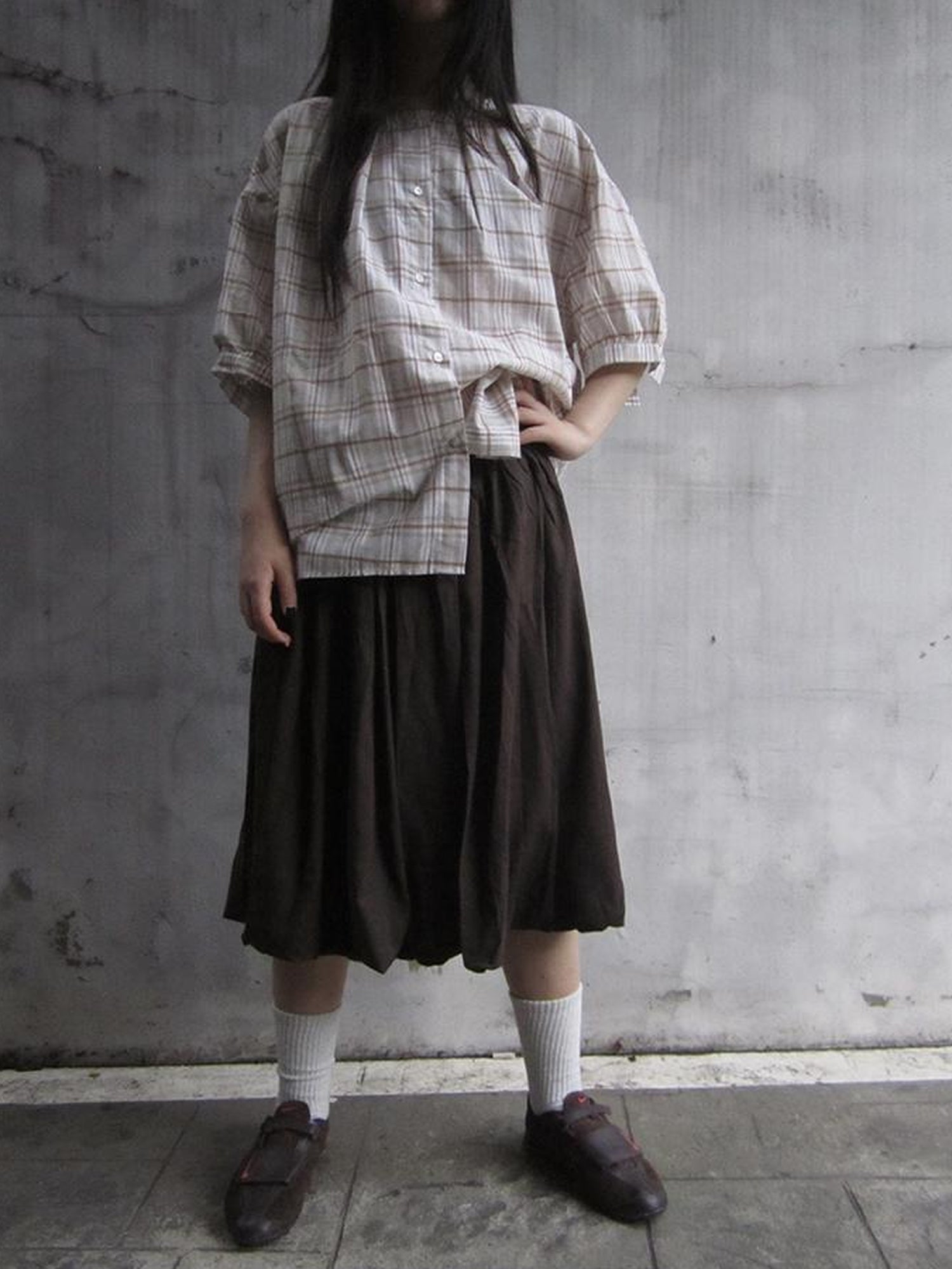 ang project Vintage Lightweight Ruffle Bloom Skirt