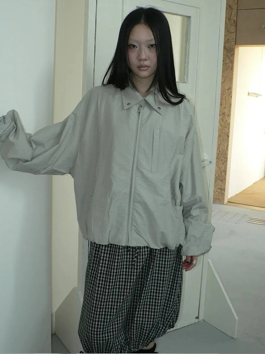 ang project Vintage Loose Fit Collared Work Jacket Jacket